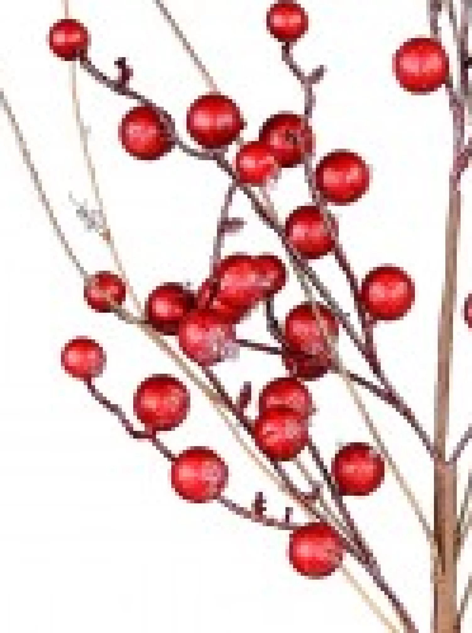 Christmas Warehouse Red Berry & Branches With Frost Look Decorative Christmas Spray Stem - 68Cm> Christmas Stems