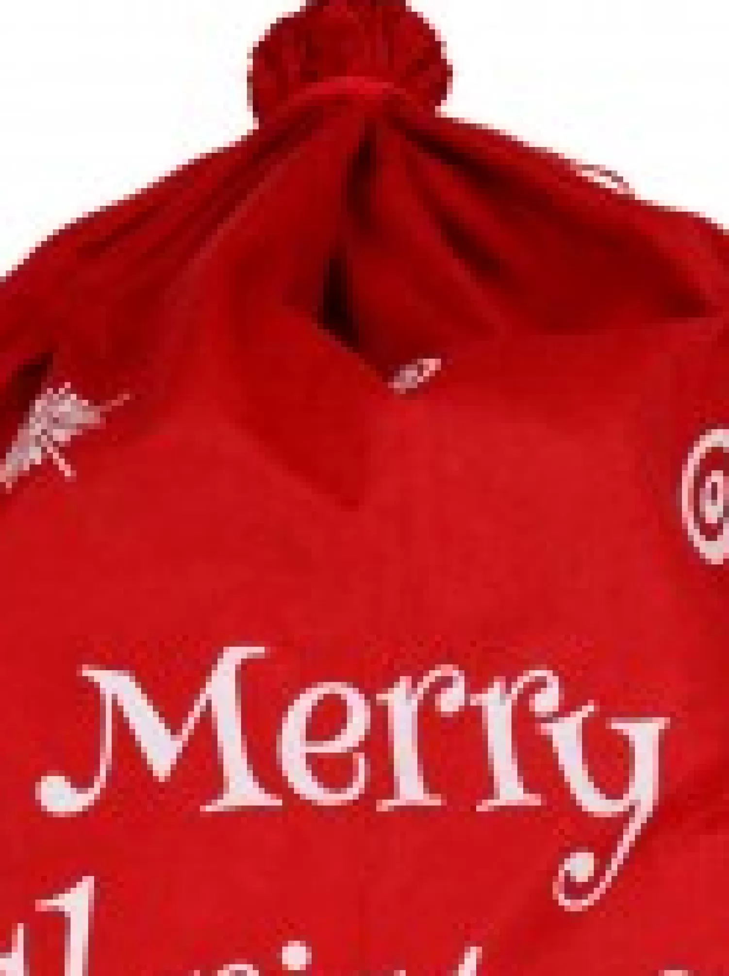 Christmas Warehouse Red Felt Merry Christmas & Sleigh Silhouette Gift Santa Sack - 88Cm> Santa Sacks