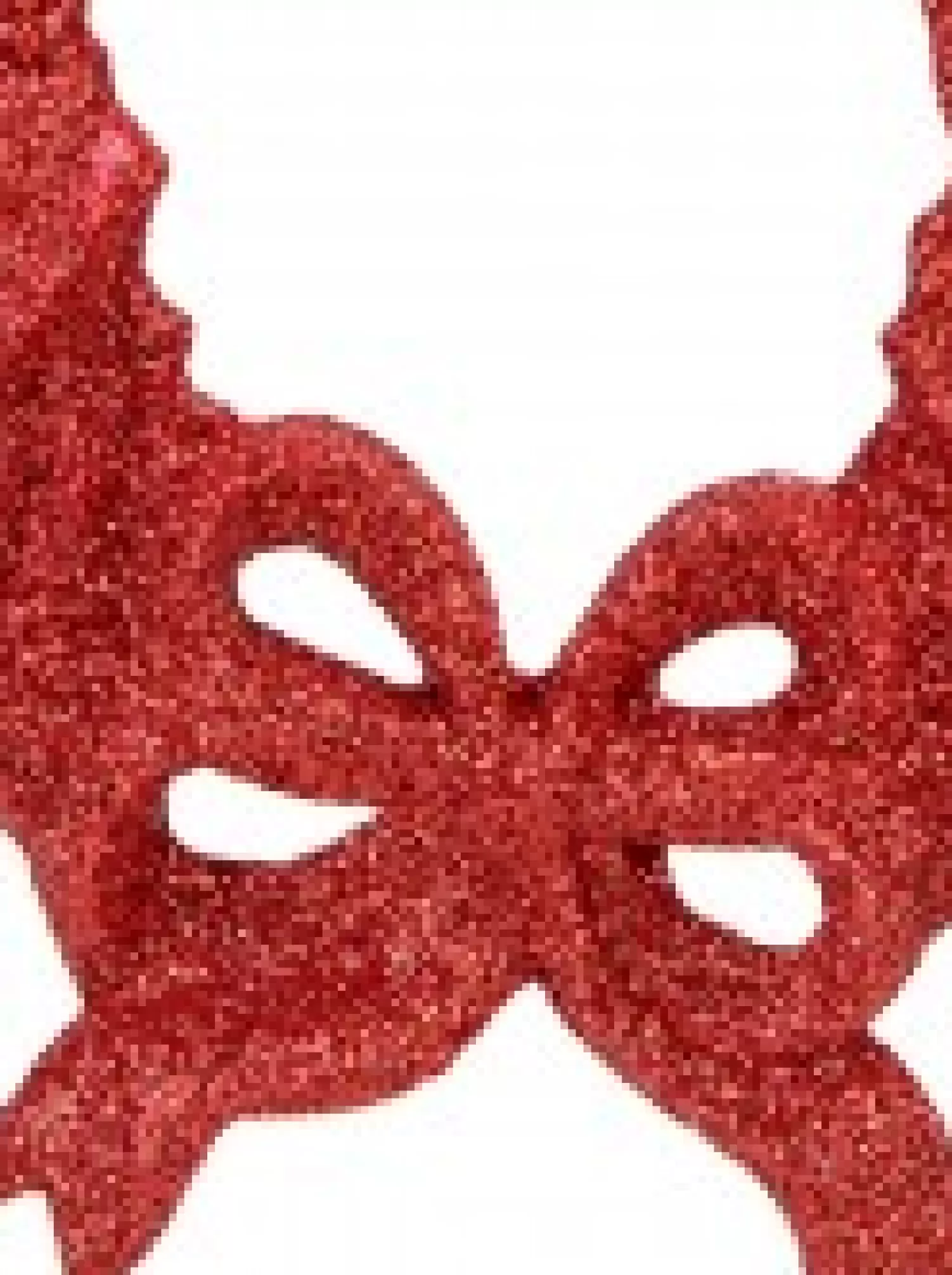 Christmas Warehouse Red Glitter Wreath With Bow Christmas Tree Hanging Decoration - 12Cm> Hanging Decorations - Individual