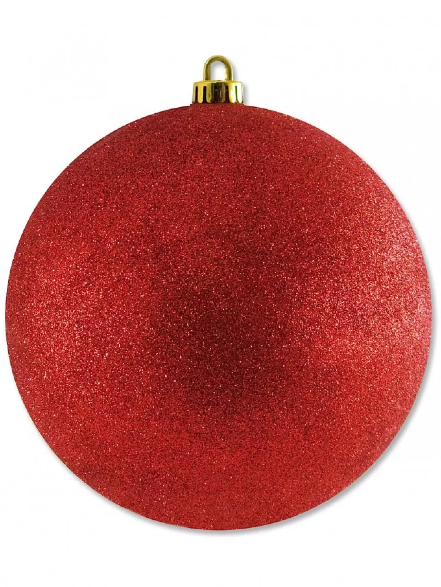 Christmas Warehouse Red Glittered Large Display Bauble Christmas Decoration - 20Cm> Large Display Decorations