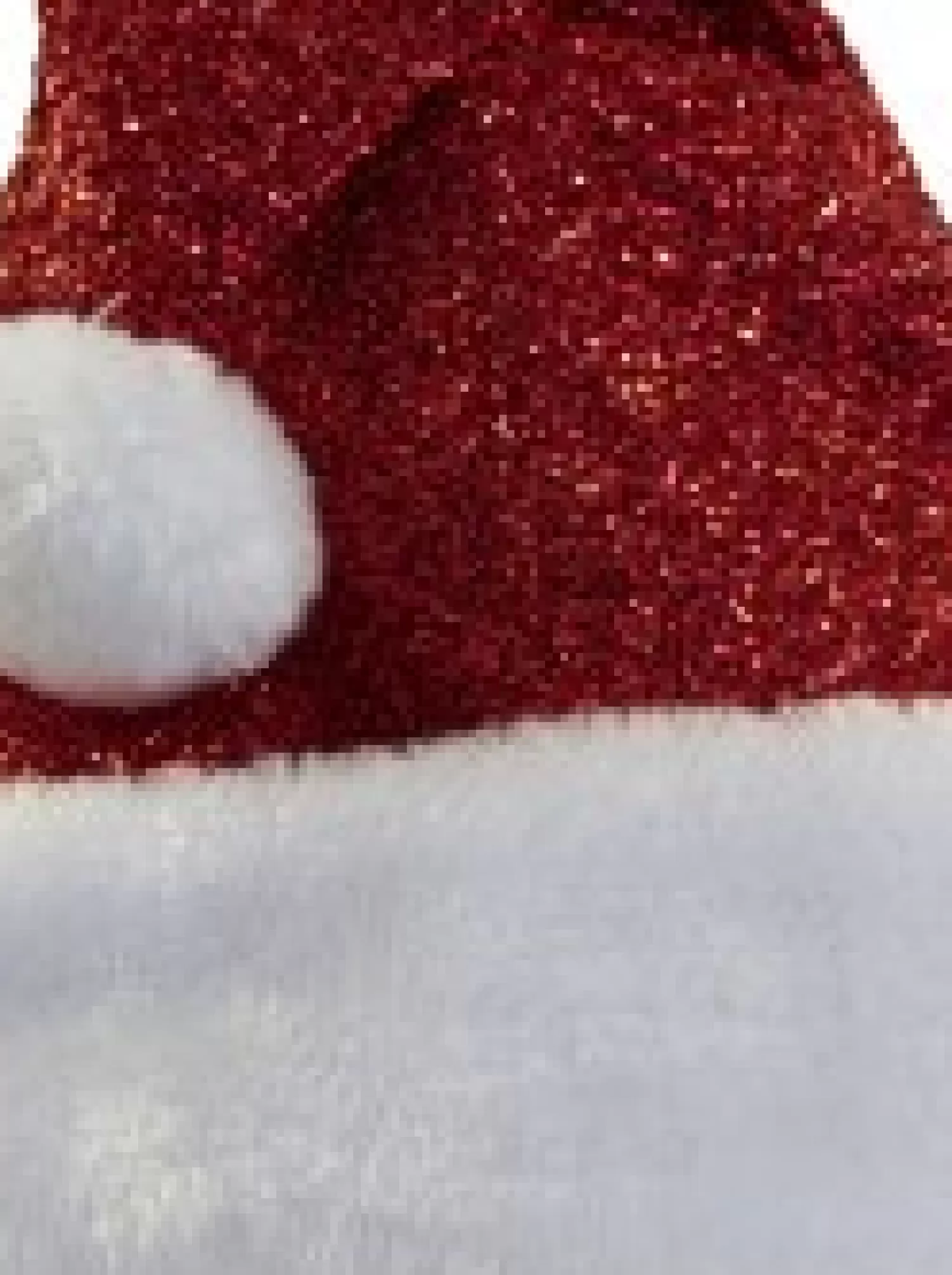 Christmas Warehouse Red Glittered With Fluffy White Trim Traditional Santa Hat - One Size Fits Most> Santa Hats