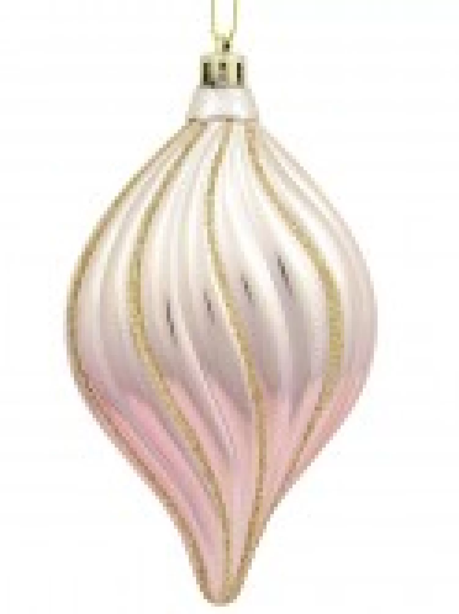 Christmas Warehouse Red, Green & Pink Gradated Onion Baubles With Gold Stripes - 3 X 14Cm> Bauble Packs