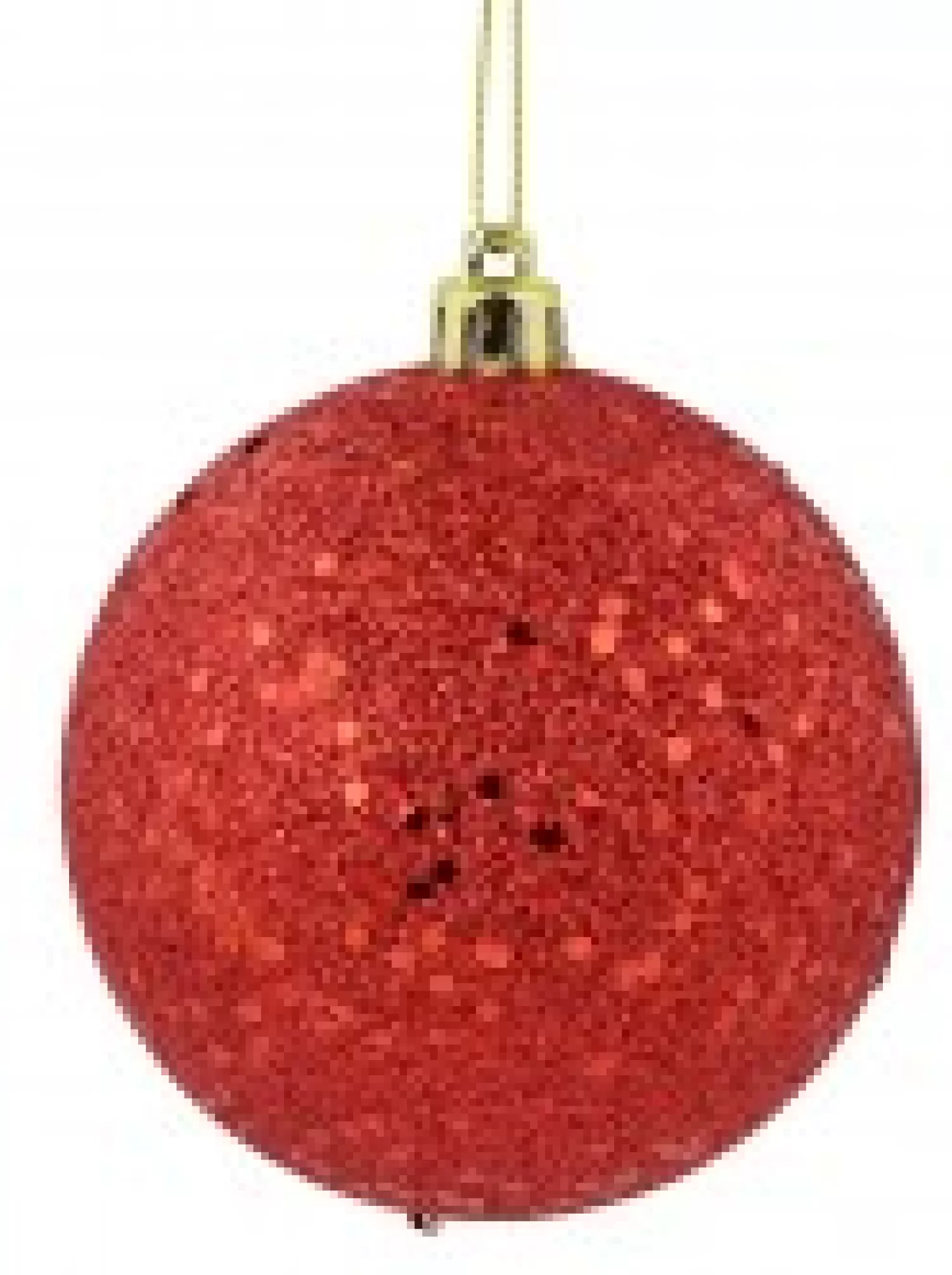 Christmas Warehouse Red Metallic Sequins & Glitter Coated Christmas Bauble Decorations - 4 X 80Mm> Bauble Packs