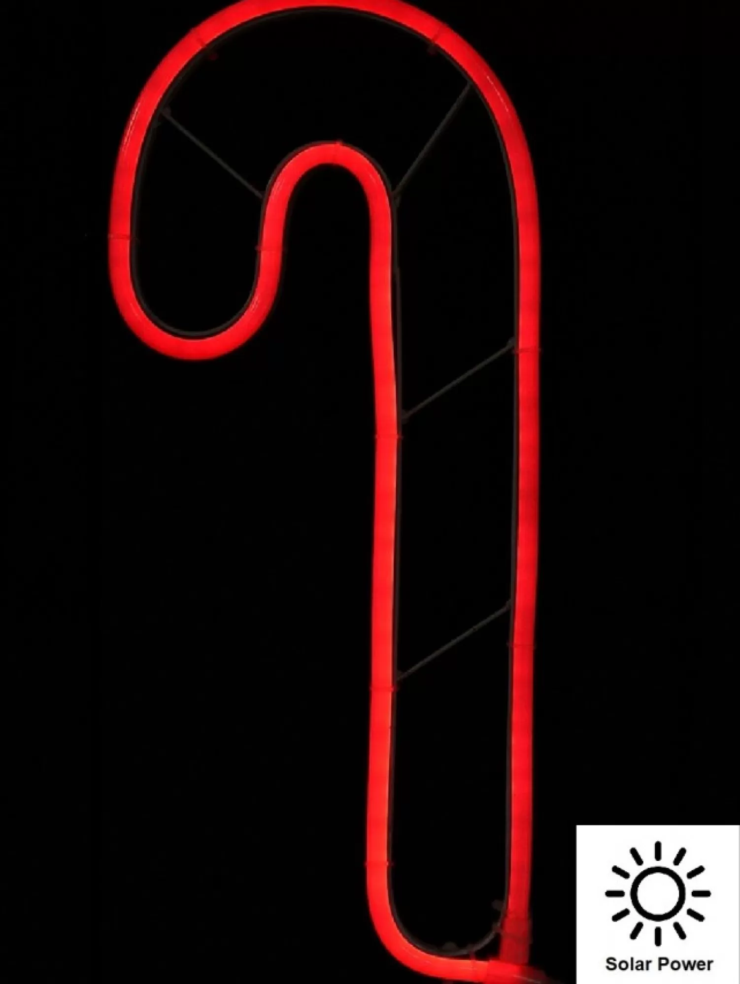 Christmas Warehouse Red Neon Flex Candy Cane Solar Powered Christmas Path Light - 36Cm> Path Lights