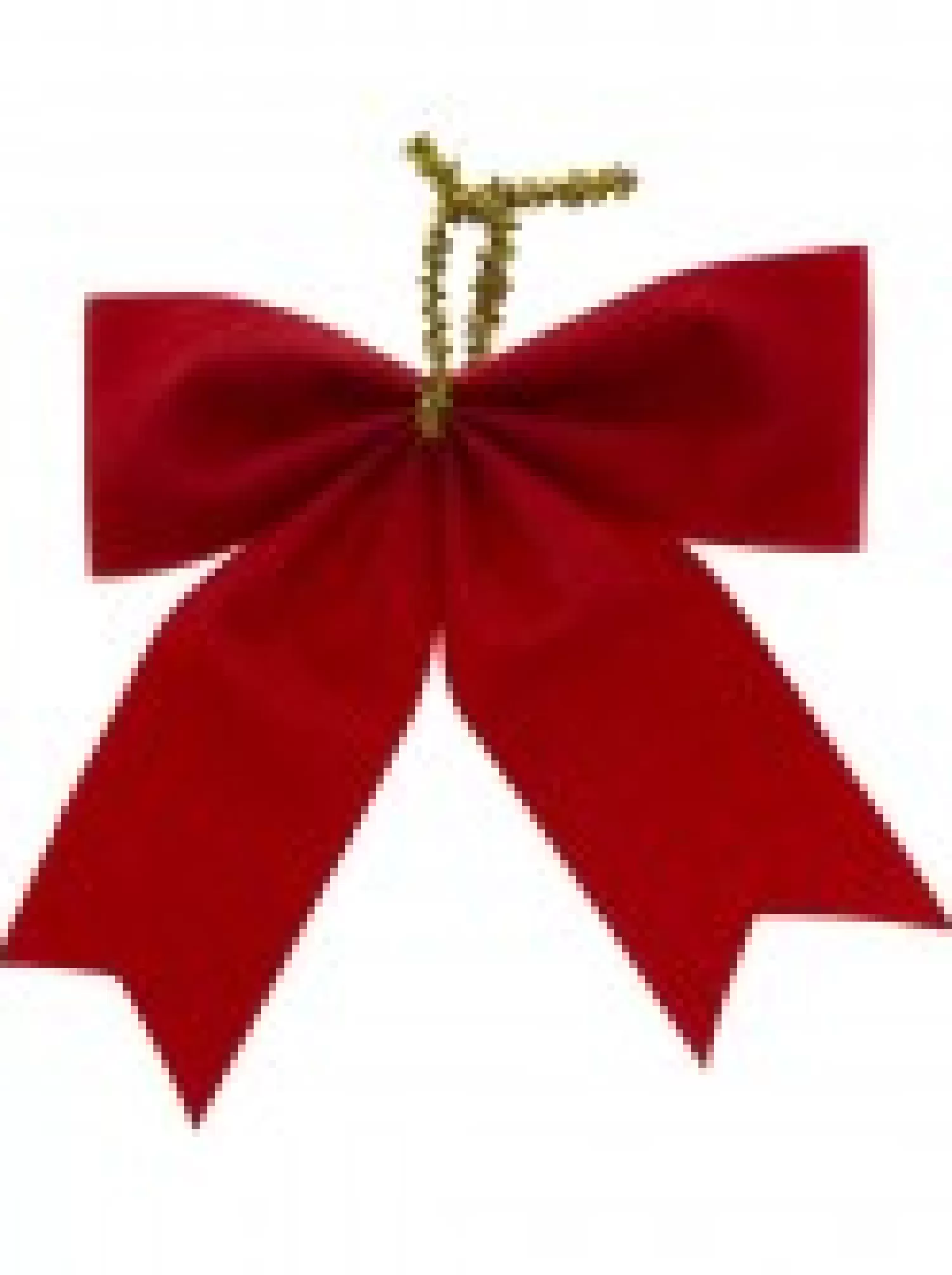 Christmas Warehouse Red Velvet Christmas Tree Bow Decoration - 8 X 80Mm> Christmas Bows