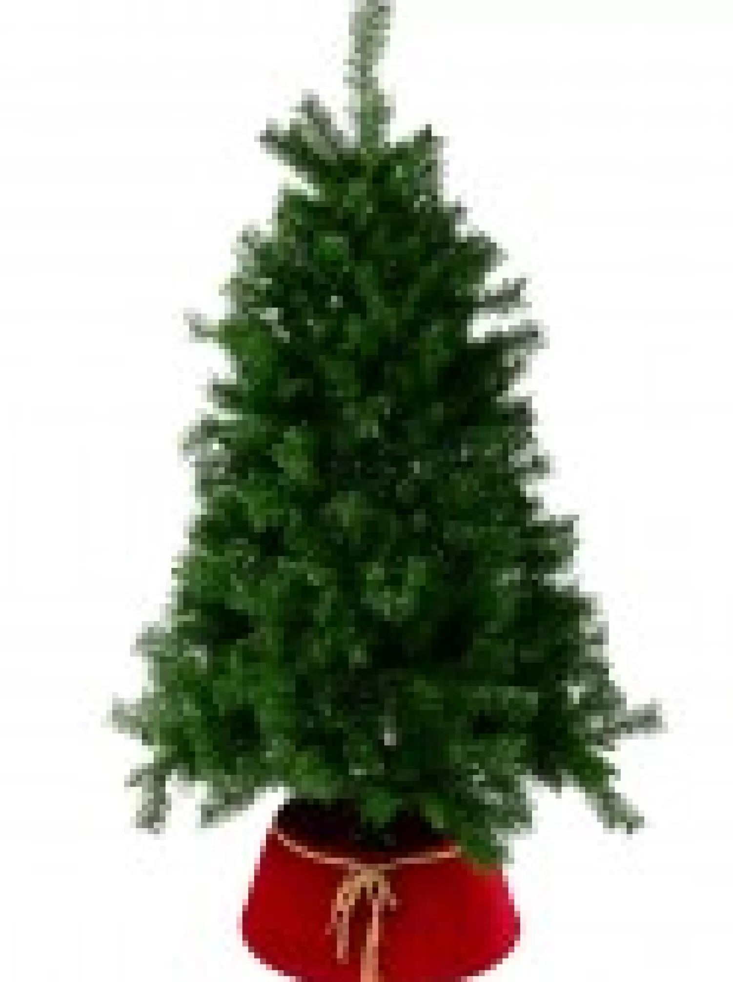 Christmas Warehouse Red Velvet Conical Shape With Rope Bow Christmas Tree Skirt - 58Cm> Tree Skirts