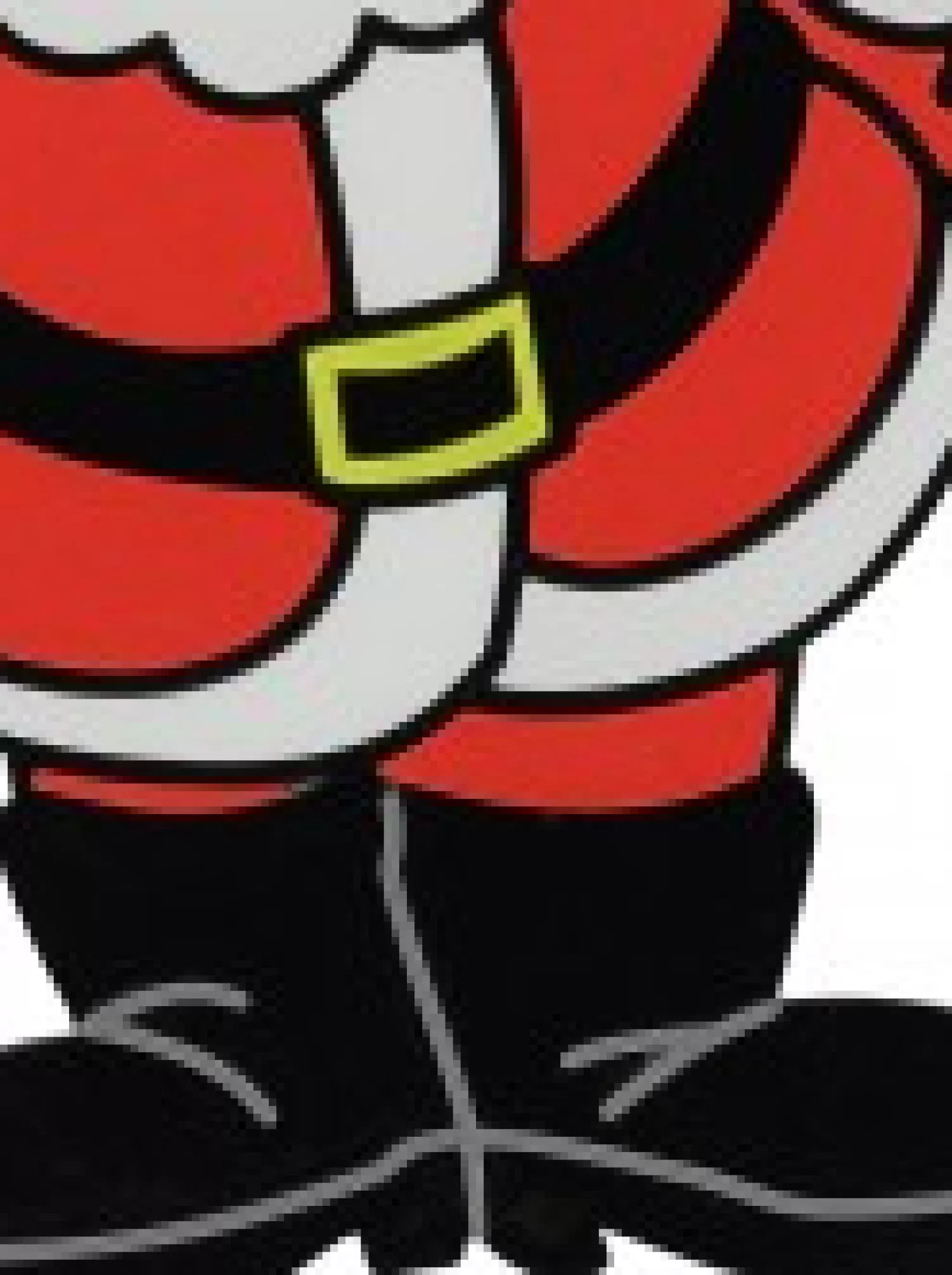 Christmas Warehouse Santa With Bell & Gift Sack Gel Christmas Window Cling Decoration - 17Cm> Window Decals, Stencils & Stickers
