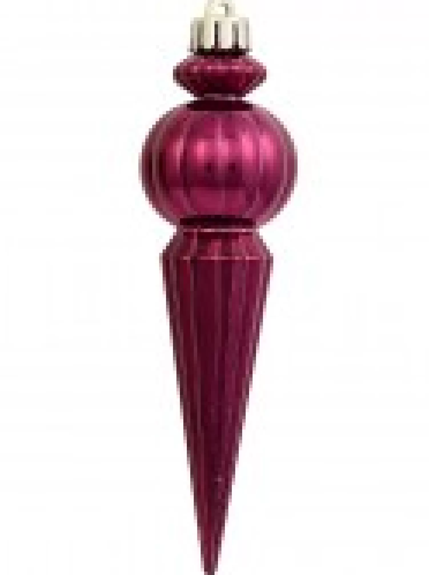 Christmas Warehouse Shiny Burgundy & Red Glitter Finial Christmas Hanging Decoration - 4 X 15Cm> Hanging Decorations - Packs