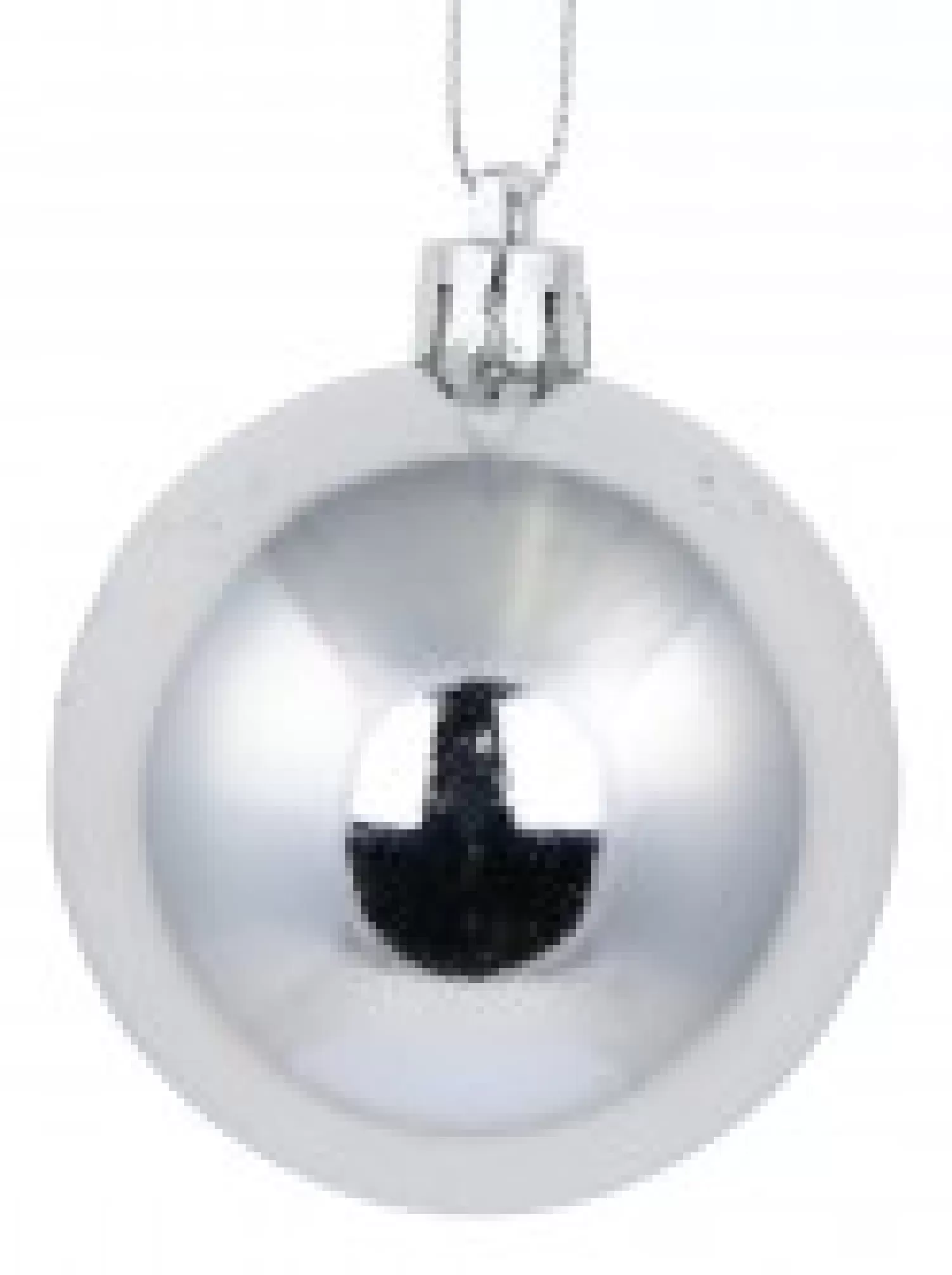 Christmas Warehouse Silver Glittered, Matte & Metallic Christmas Bauble Decorations - 12 X 60Mm> Bauble Packs