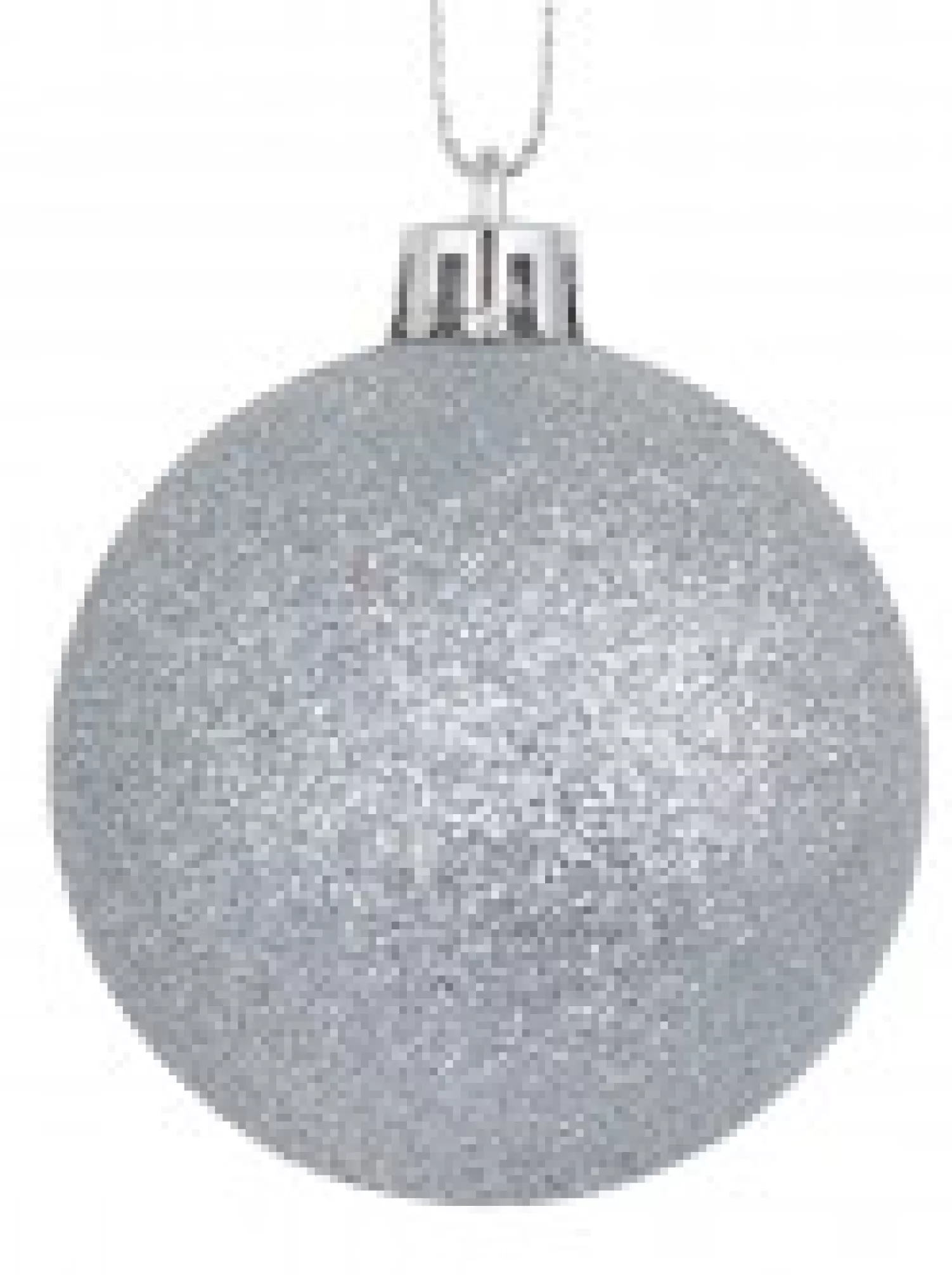 Christmas Warehouse Silver Glittered, Matte & Metallic Christmas Bauble Decorations - 12 X 60Mm> Bauble Packs