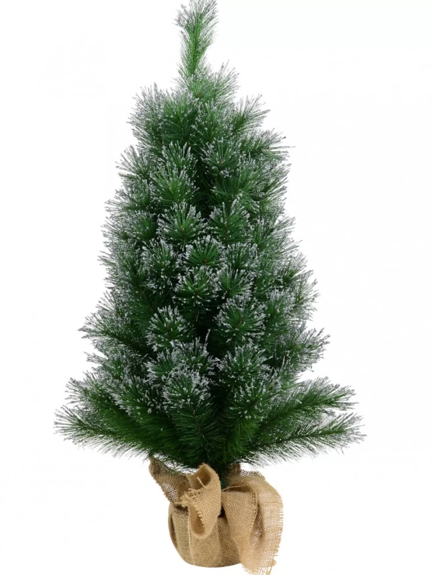 Christmas Warehouse Silver Glittered Needle Tip Pine Tabletop Christmas Tree With 96 Tips - 90Cm> Table Top Christmas Trees