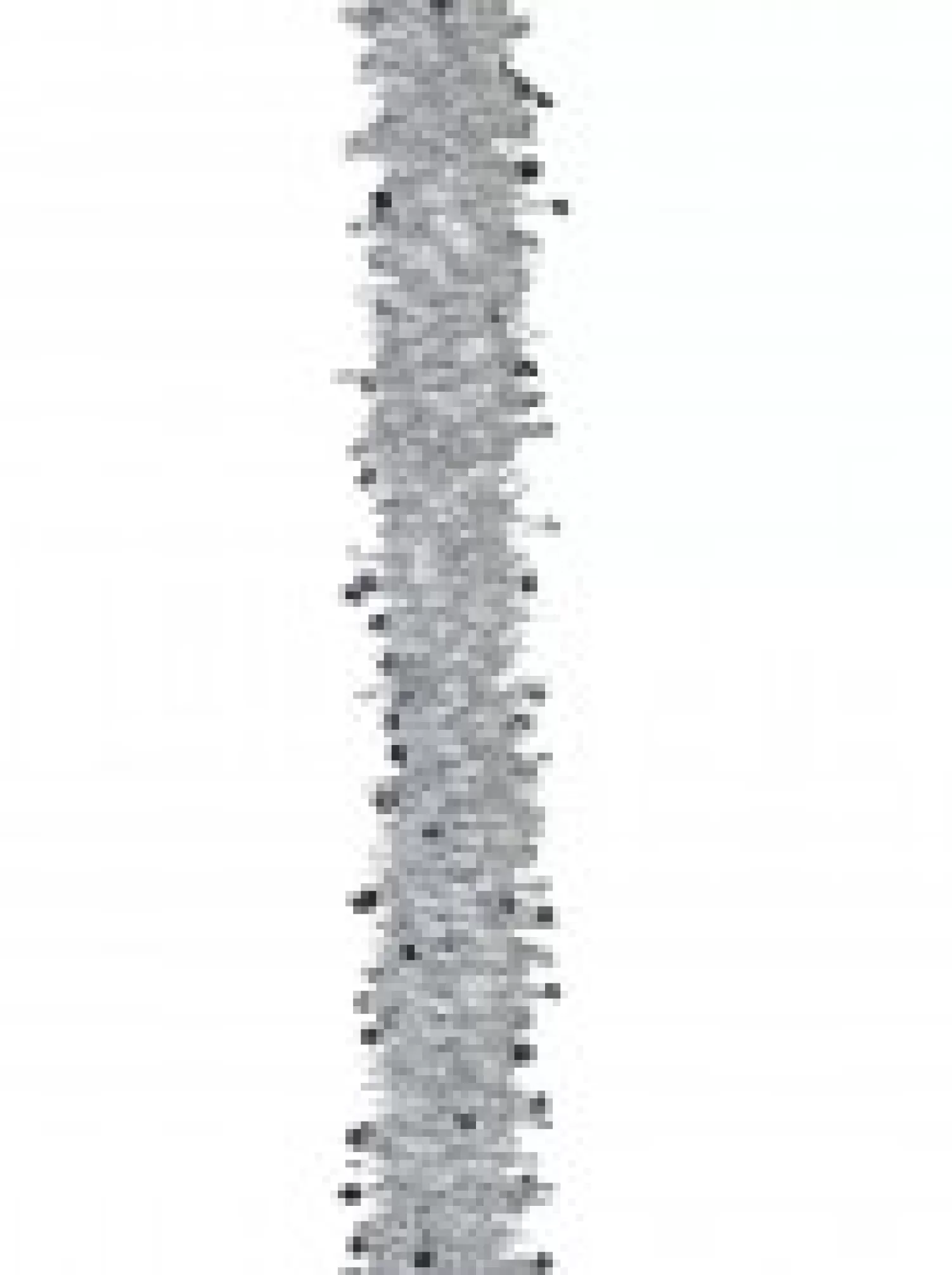 Christmas Warehouse Silver Pine Needle With Stars & White Loops Christmas Tinsel Garland - 2.7M> Tinsel