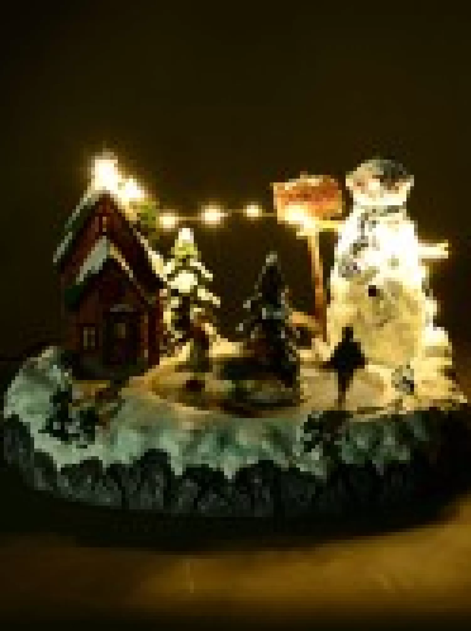 Christmas Warehouse Snow Day! Skating Around A Frozen Pond Christmas Village Scene - 26Cm> Christmas Village Scenes