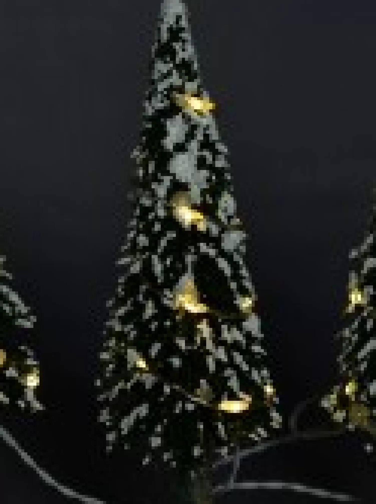 Christmas Warehouse Snow Flocked Illuminated Pine Tree Christmas Village Figurines - 3 X 19Cm> Christmas Village Figurines