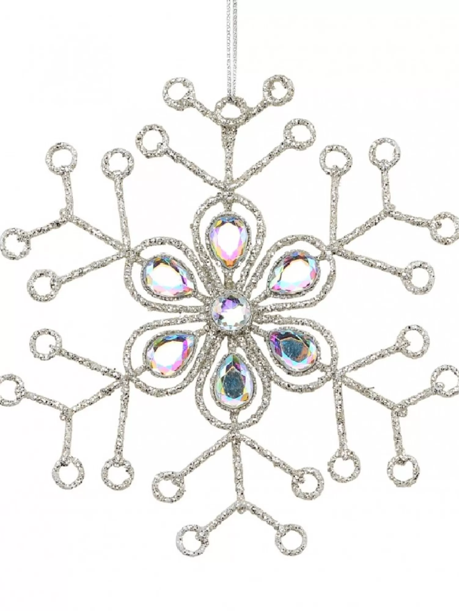 Christmas Warehouse Snowflake & Encrusted Diamante Christmas Tree Hanging Decoration - 12Cm> Hanging Decorations - Individual