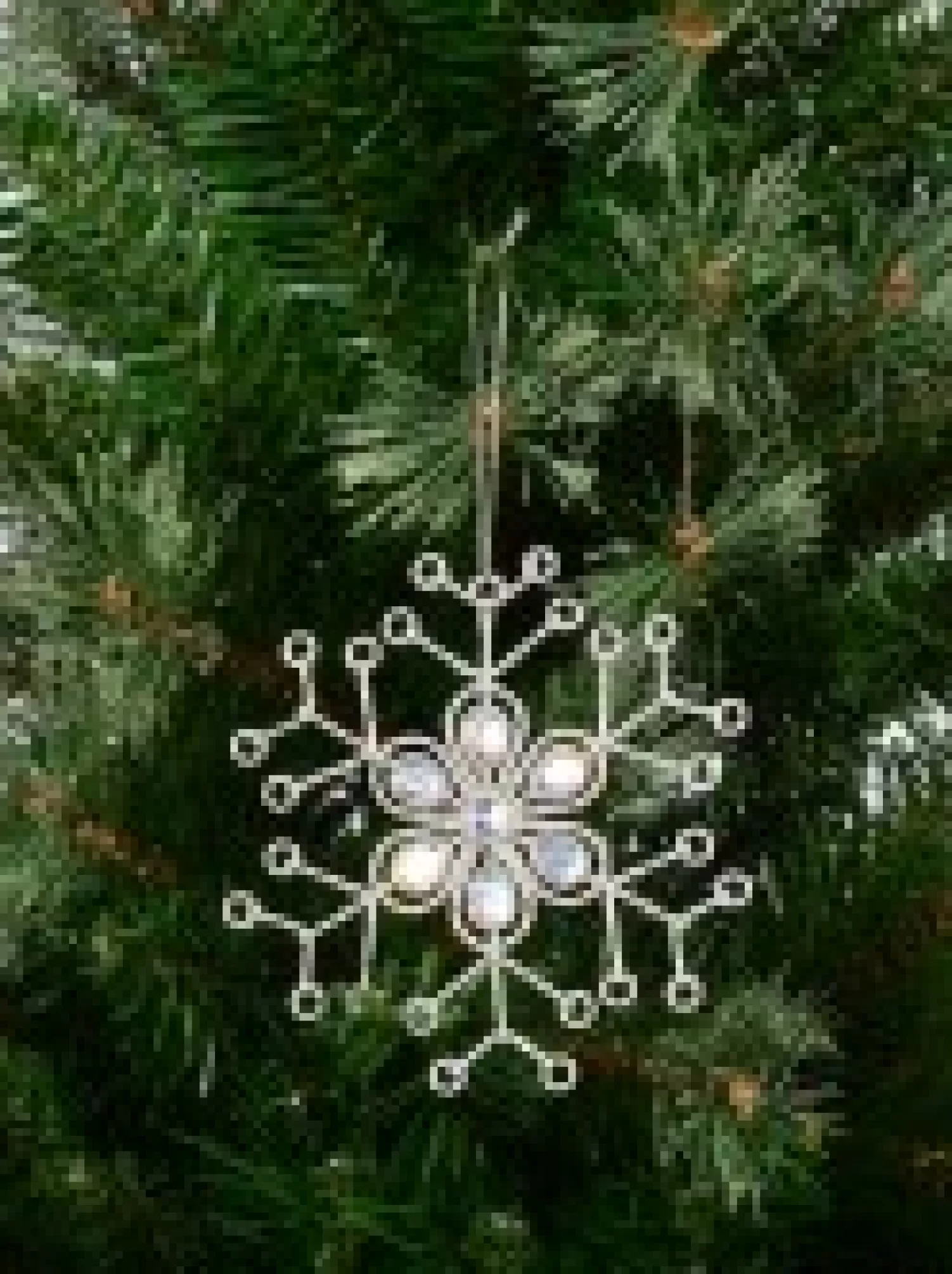 Christmas Warehouse Snowflake & Encrusted Diamante Christmas Tree Hanging Decoration - 12Cm> Hanging Decorations - Individual