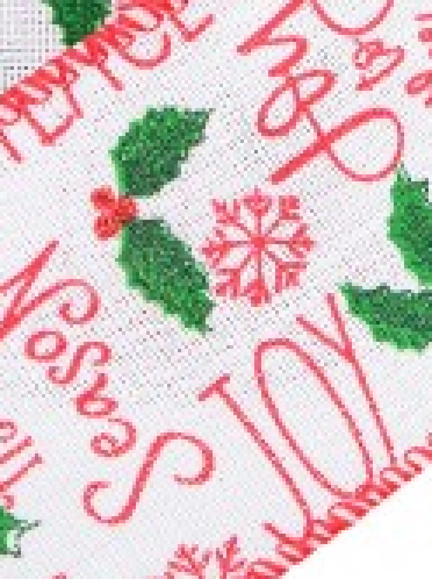 Christmas Warehouse Snowflakes, Font & Mistletoes On Mesh Look Fabric Christmas Ribbon - 3M> Christmas Ribbon
