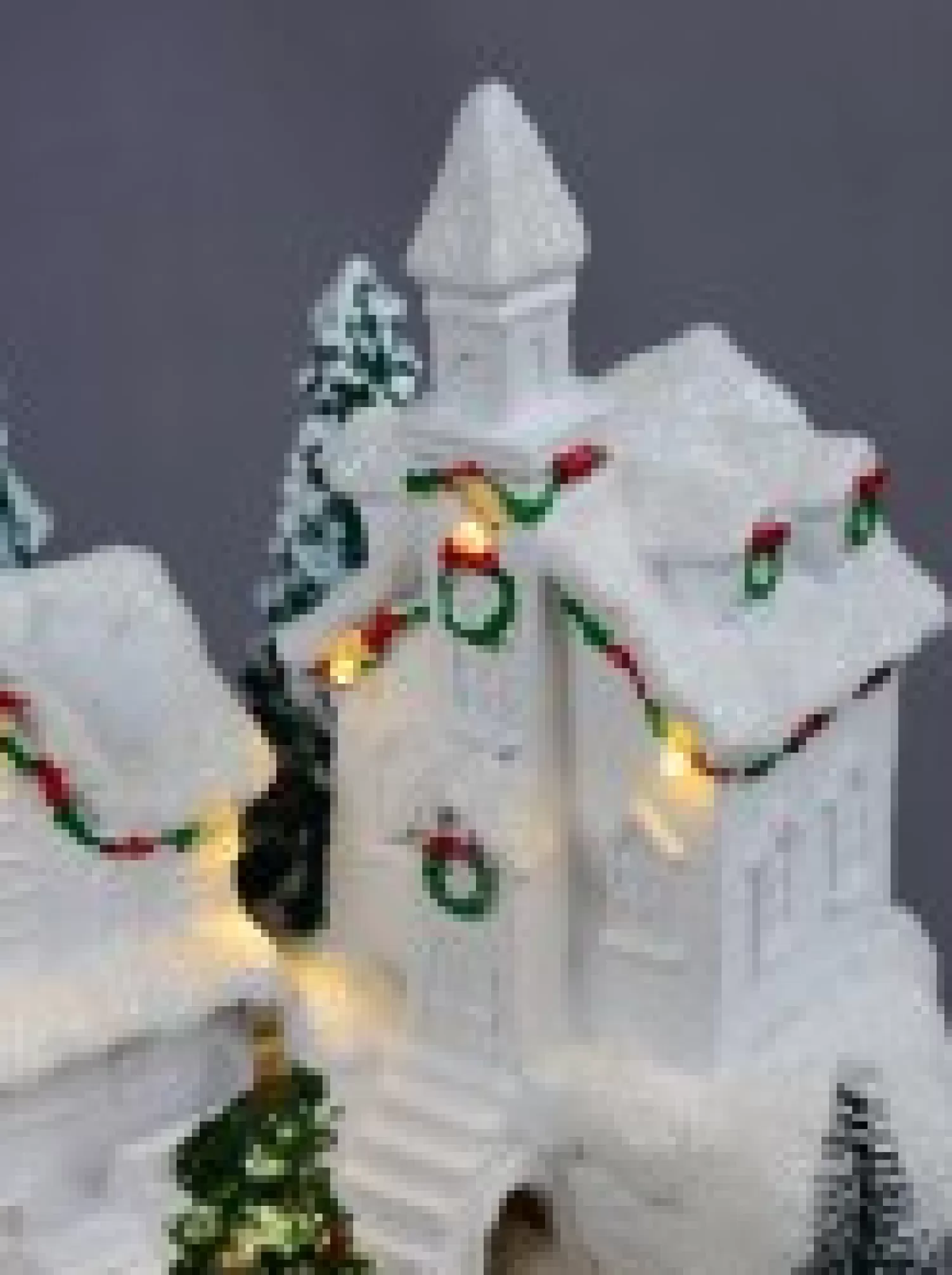 Christmas Warehouse Snowy Mountain Christmas Town Scene With Lights & Moving Figures - 30Cm> Christmas Village Scenes