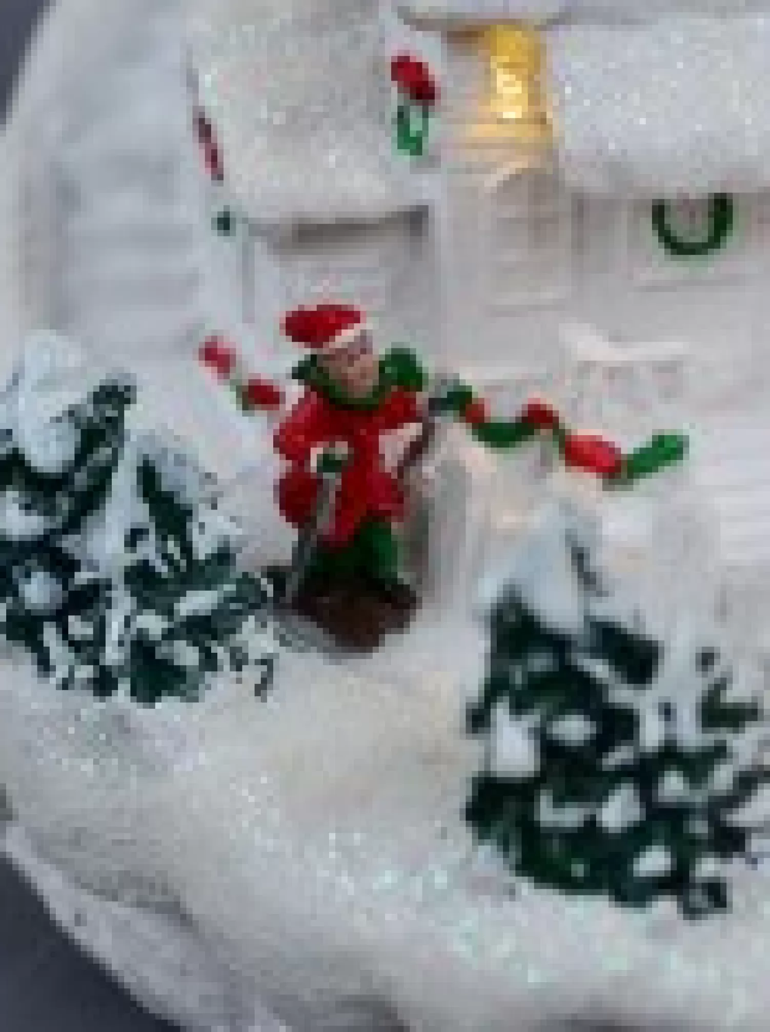 Christmas Warehouse Snowy Mountain Christmas Town Scene With Lights & Moving Figures - 30Cm> Christmas Village Scenes