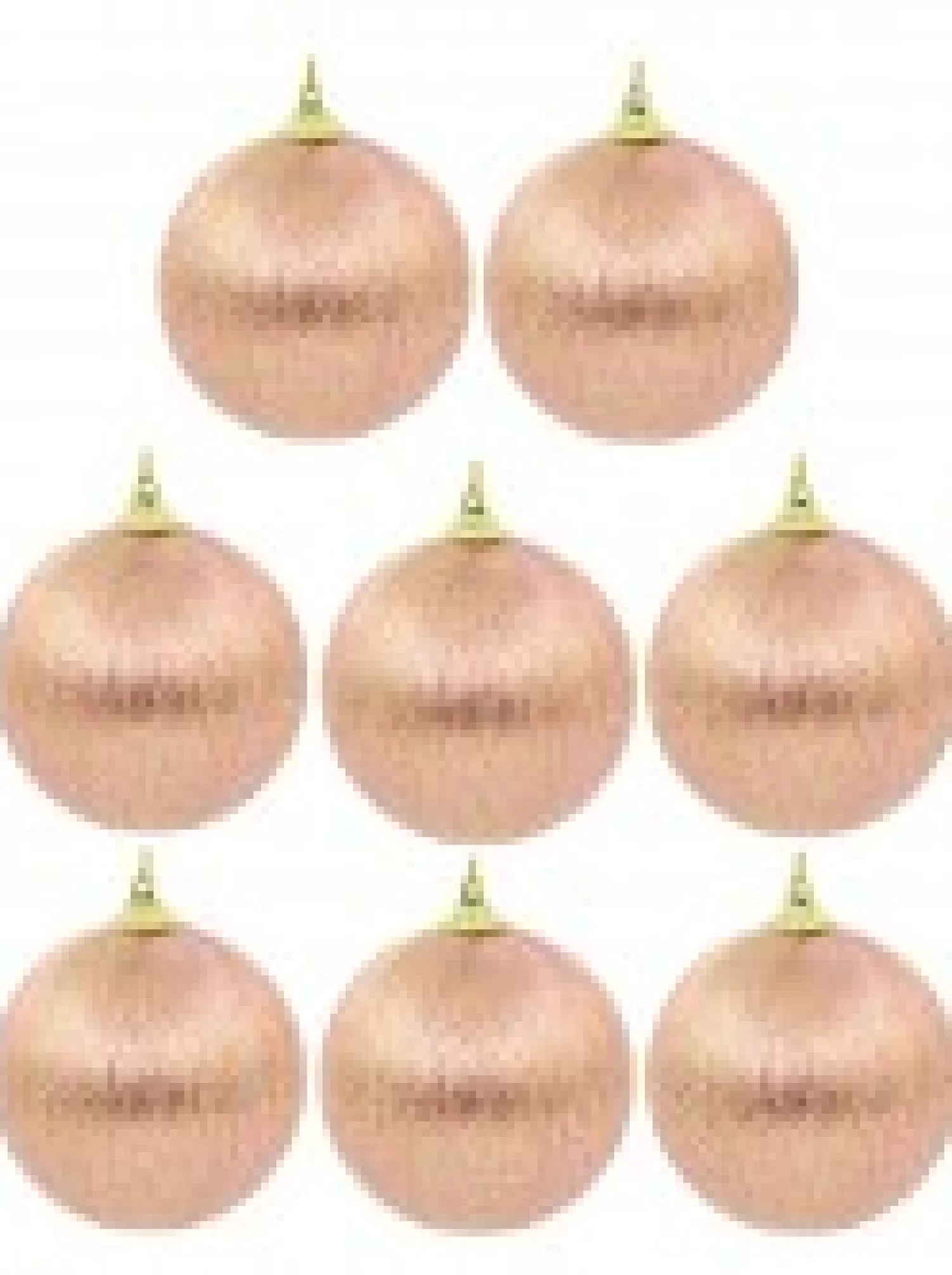 Christmas Warehouse Spectacular Pink Christmas Baubles Decorated With Gold Silk Thread - 8 X 75Mm> Bauble Packs