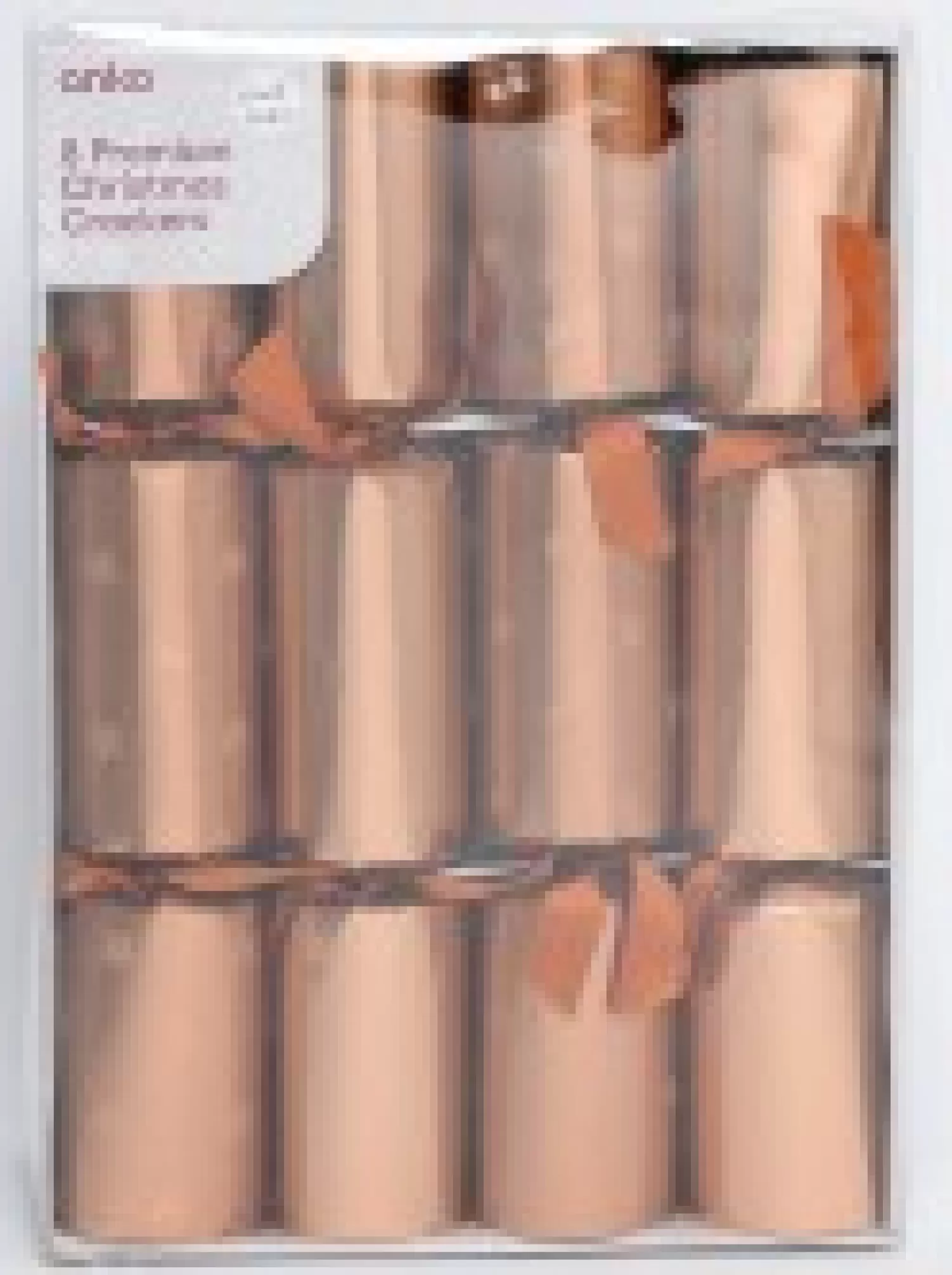 Christmas Warehouse Star & Diamond Pattern Shiny Copper Christmas Cracker Bon Bons - 8 X 36Cm> Christmas Cracker Bon Bon Packs (4 - 16 Per Pack)
