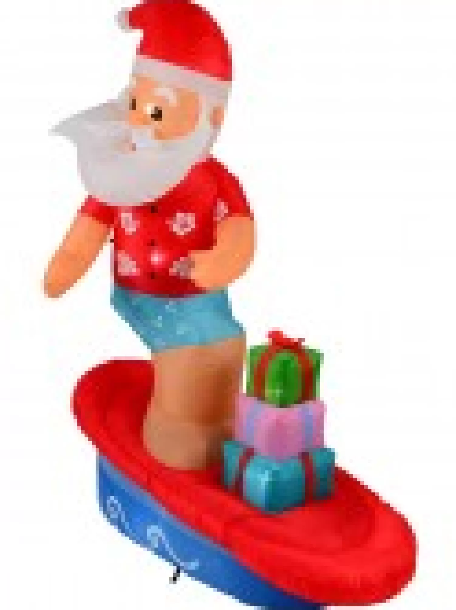 Christmas Warehouse Surfs Up Santa On Surfboard Illuminated Christmas Inflatable Display - 1.8M> Inflatable Displays