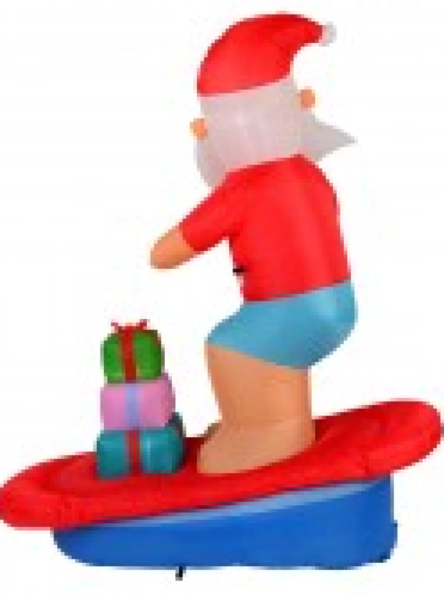 Christmas Warehouse Surfs Up Santa On Surfboard Illuminated Christmas Inflatable Display - 1.8M> Inflatable Displays