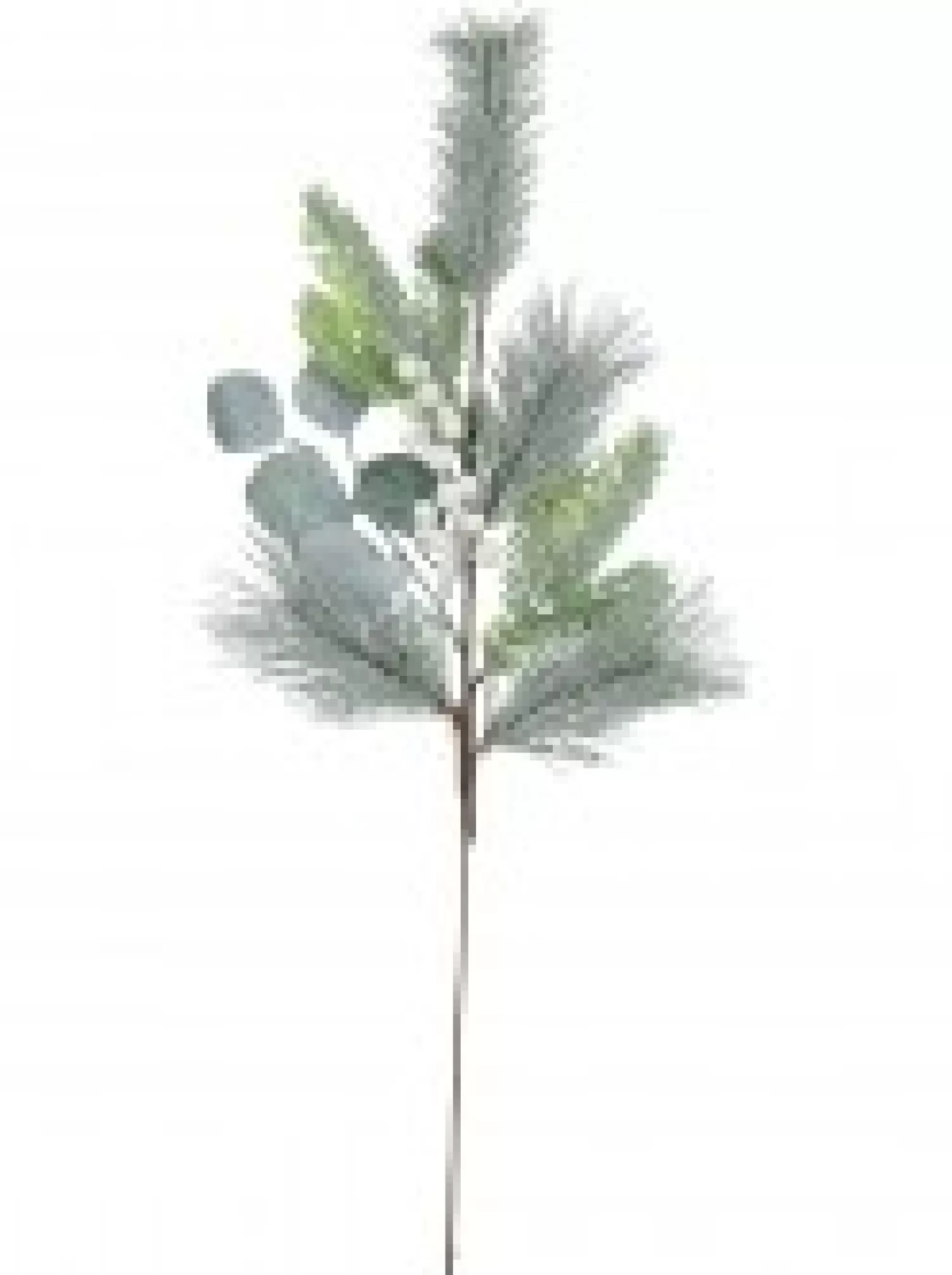 Christmas Warehouse Three Style Leaf With White Berries Decorative Christmas Pine Stem - 70Cm> Christmas Stems