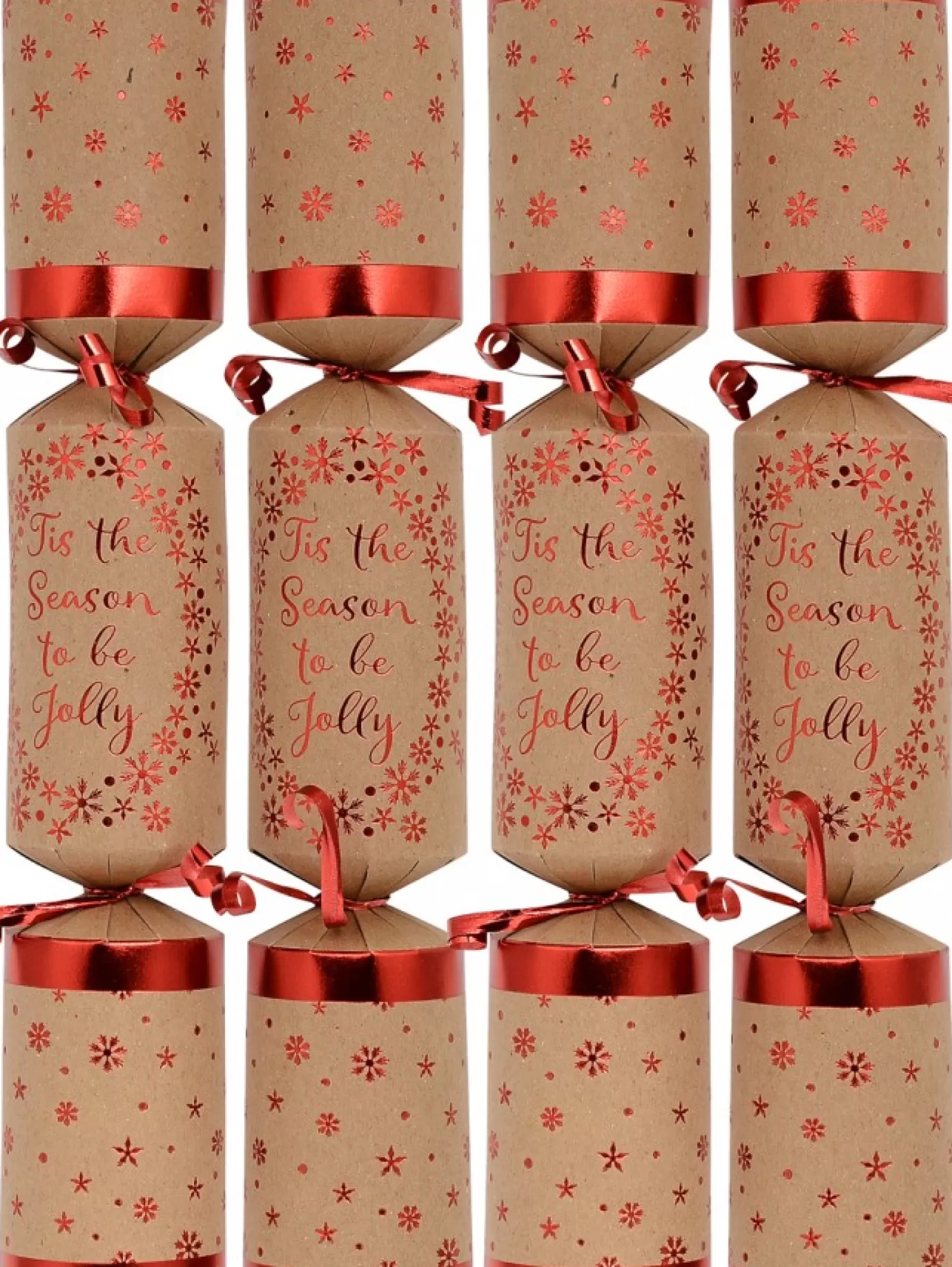 Christmas Warehouse Tis The Season To Be Jolly Kraft Design Christmas Cracker Bon Bons - 50 X 30Cm> Christmas Cracker Bon Bon Catering Packs (50 Per Pack)