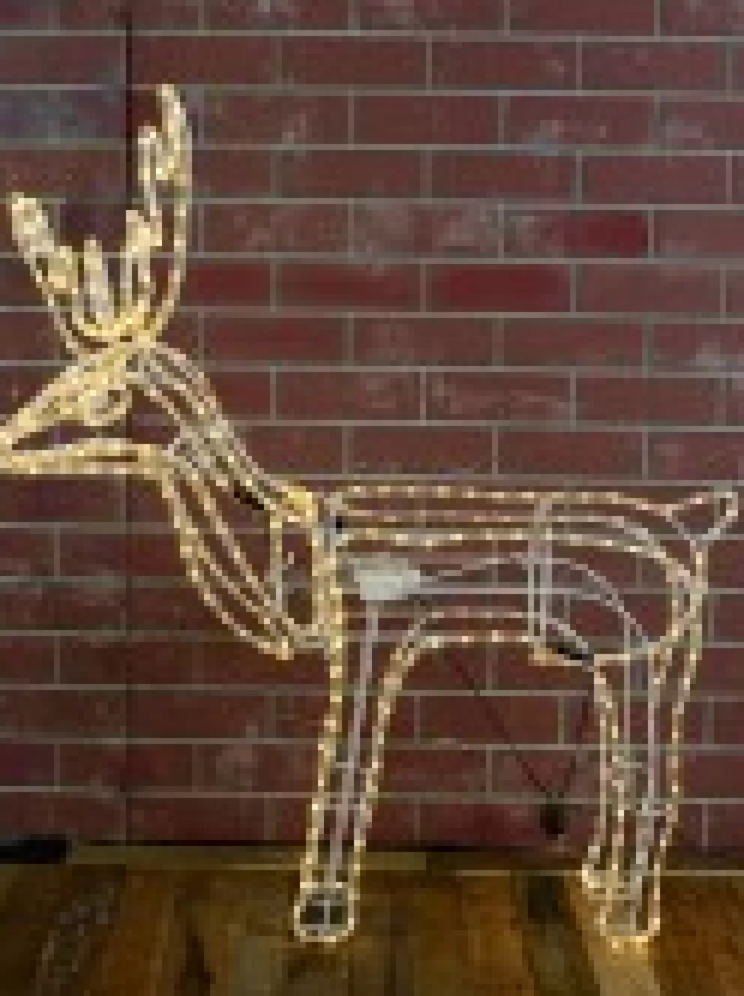 Christmas Warehouse Warm White Led Large Standing Reindeer Bull 3D Rope Light Silhouette - 1.1M> Christmas Light Displays - 3D
