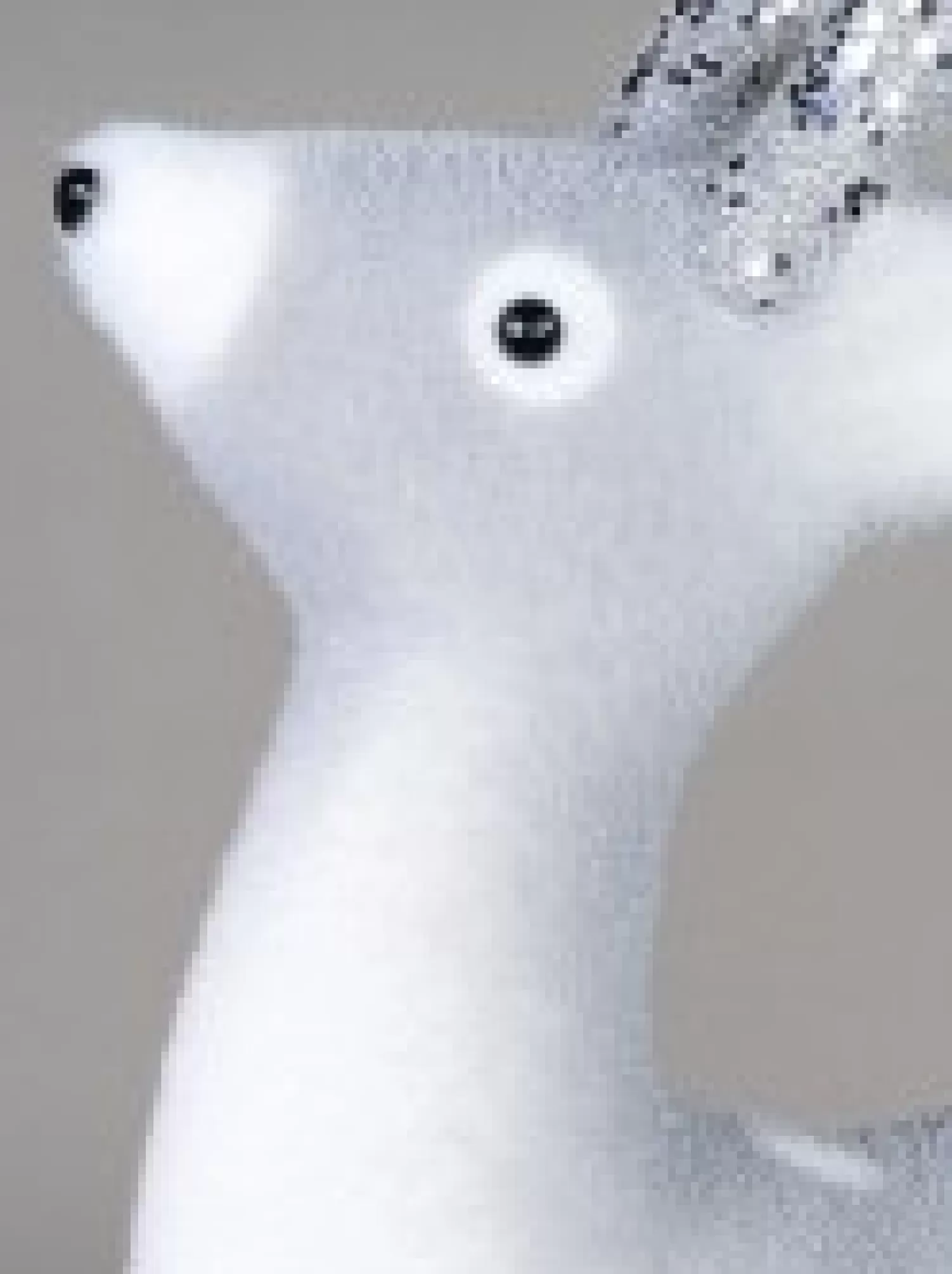 Christmas Warehouse White & Silver Glittered Flocked Standing Christmas Reindeer Ornament - 44Cm> Reindeer