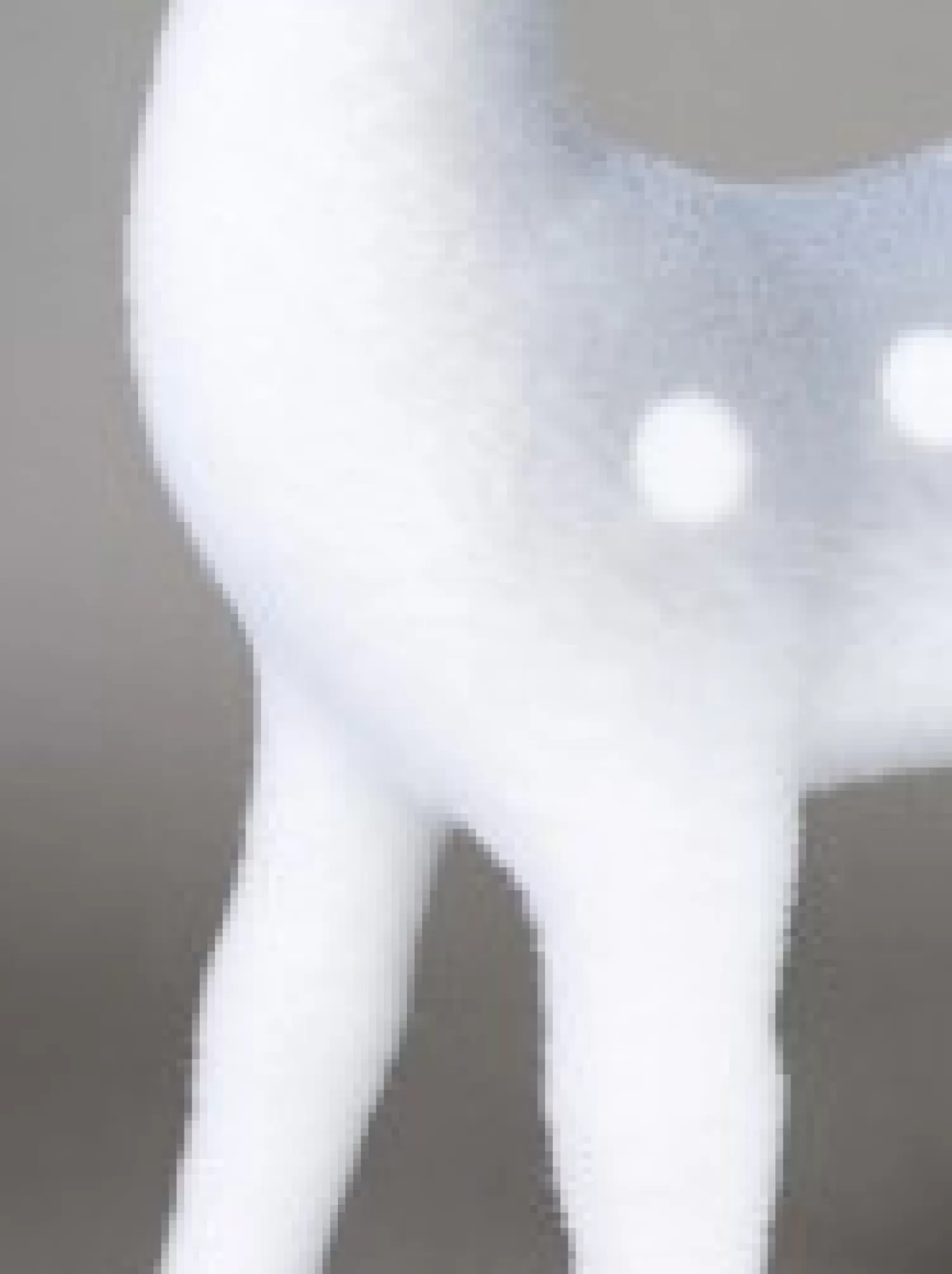 Christmas Warehouse White & Silver Glittered Flocked Standing Christmas Reindeer Ornament - 44Cm> Reindeer