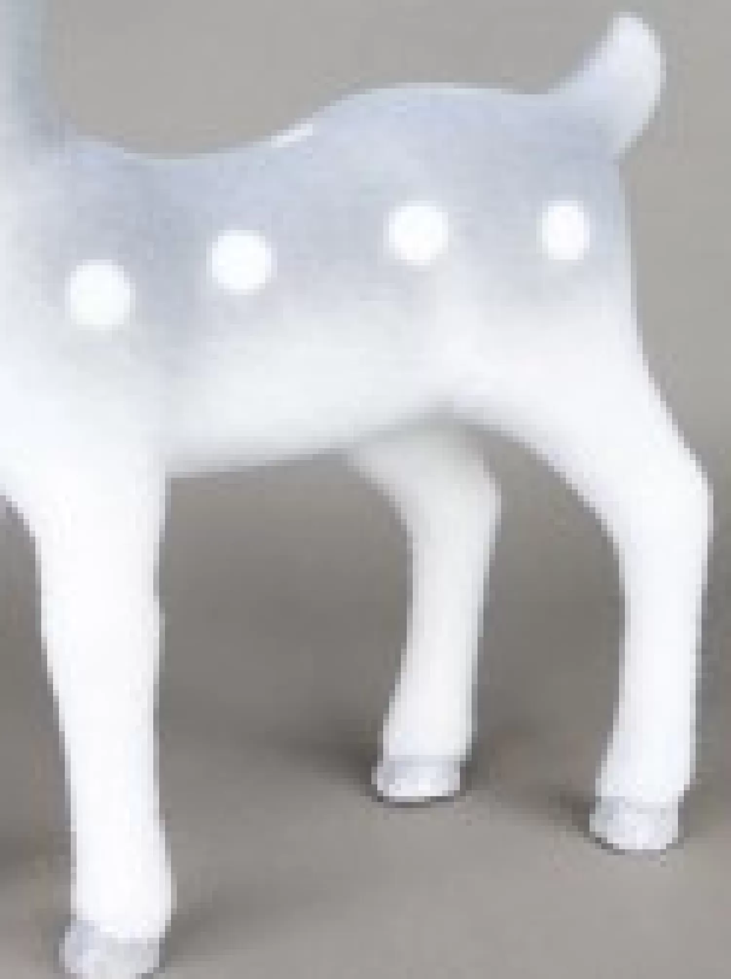 Christmas Warehouse White & Silver Glittered Flocked Standing Christmas Reindeer Ornament - 44Cm> Reindeer