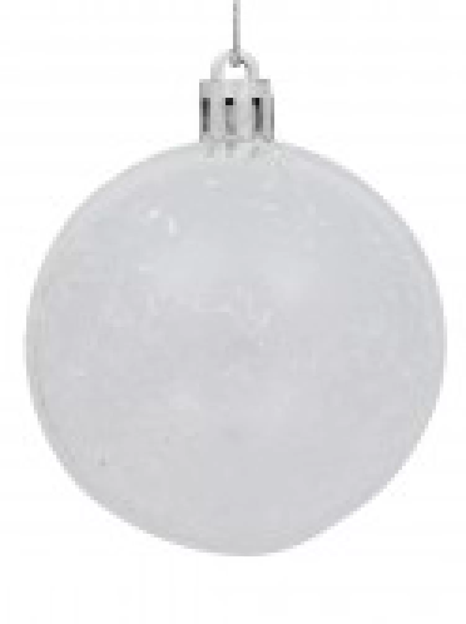 Christmas Warehouse White Gloss & Clear With White Frost Christmas Bauble Decorations - 6 X 60Mm> Bauble Packs