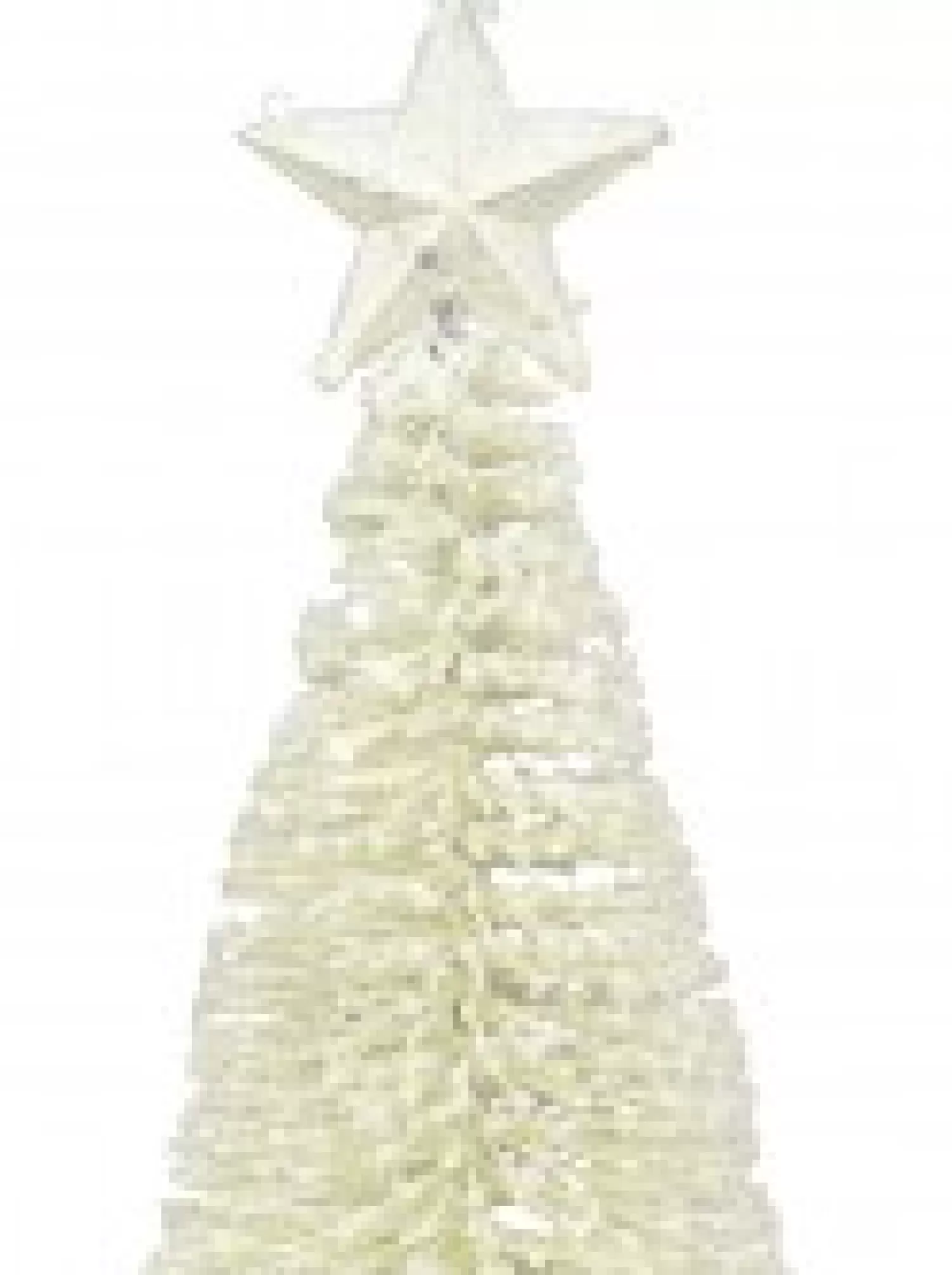 Christmas Warehouse White Iron Christmas Tree With Snow Dust & Star Table Top Ornament - 30Cm> Table Top Christmas Trees