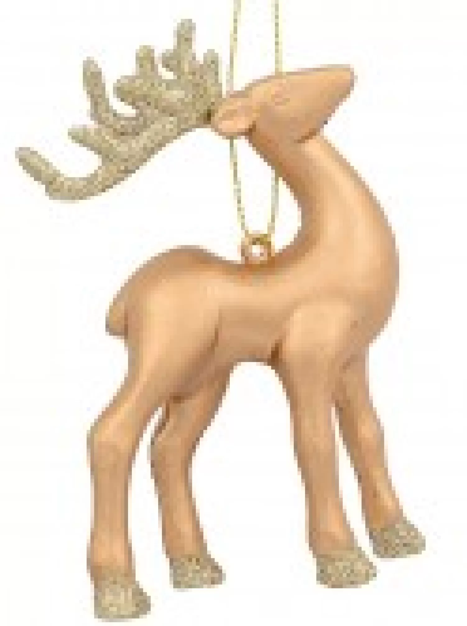 Christmas Warehouse White, Silver & Gold Reindeer Christmas Tree Hanging Decorations - 3 X 12Cm> Hanging Decorations - Packs