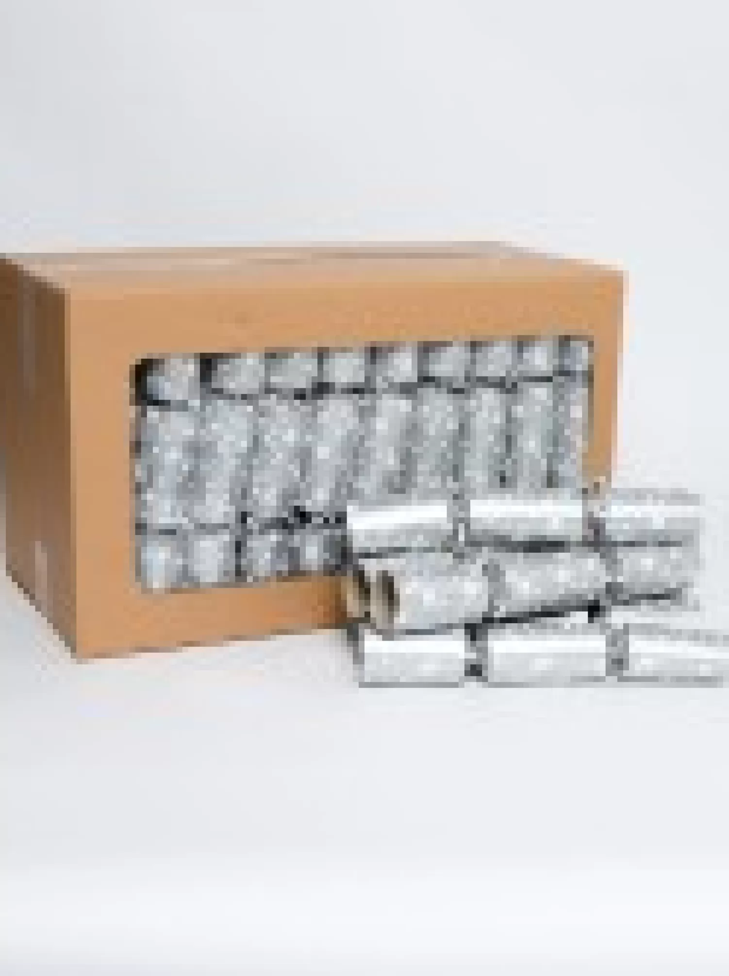 Christmas Warehouse White Stars Pattern Design On Silver Christmas Cracker Bon Bons - 50 X 30Cm> Christmas Cracker Bon Bon Catering Packs (50 Per Pack)
