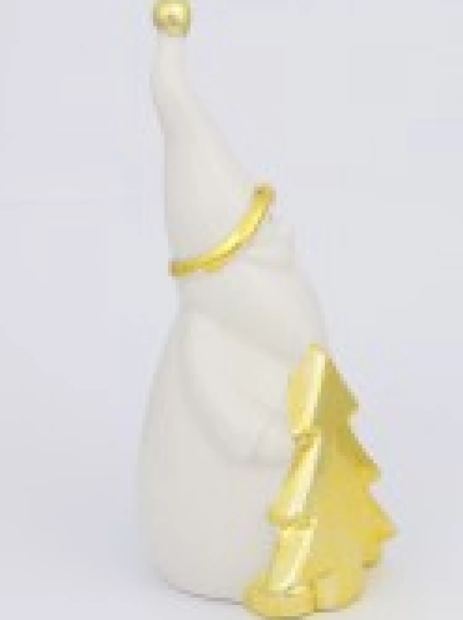 Christmas Warehouse White Winter Large Santa With Gold Tree Ceramic Christmas Ornament - 19Cm> Ceramic Christmas Ornaments