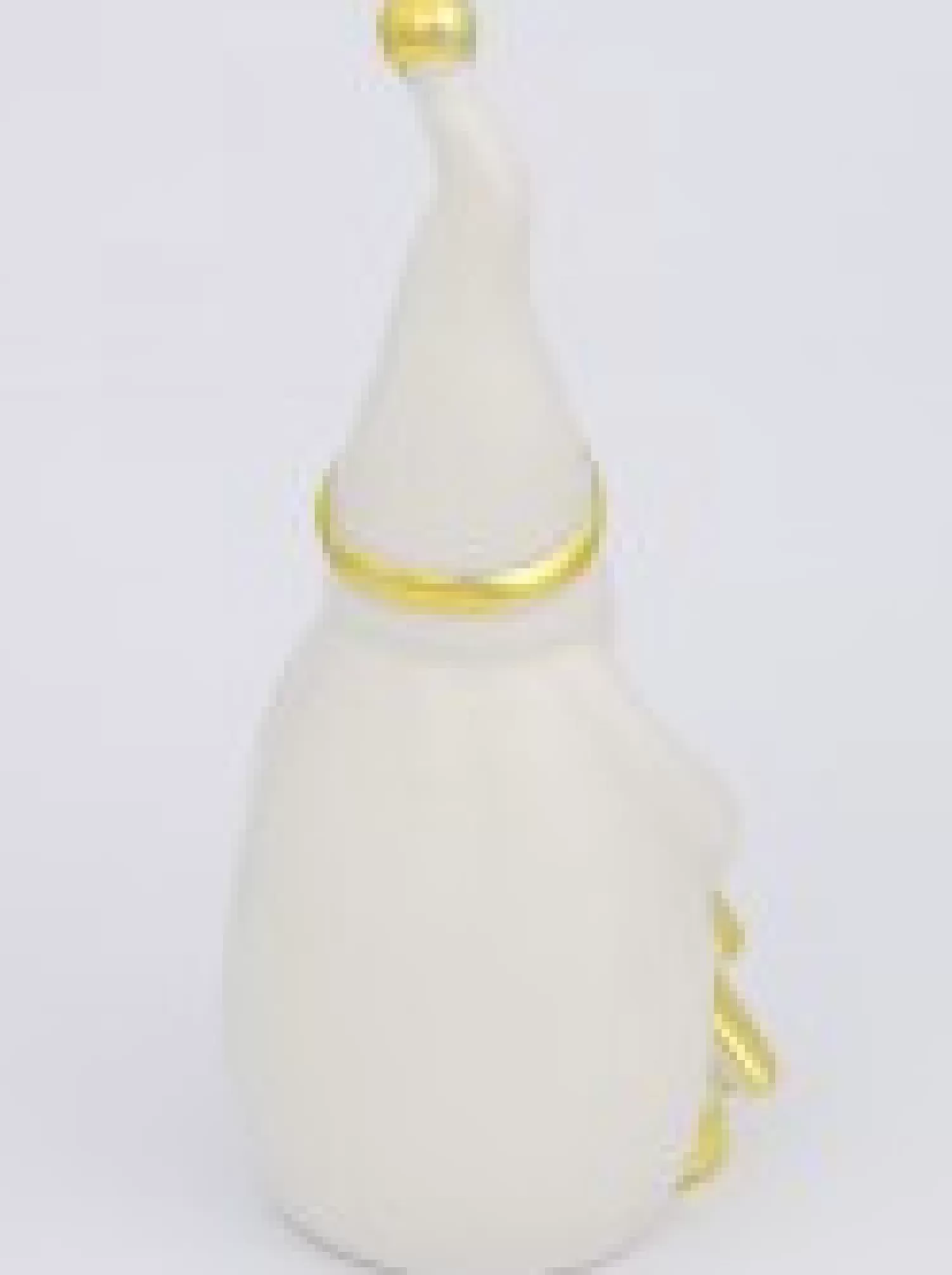 Christmas Warehouse White Winter Large Santa With Gold Tree Ceramic Christmas Ornament - 19Cm> Ceramic Christmas Ornaments