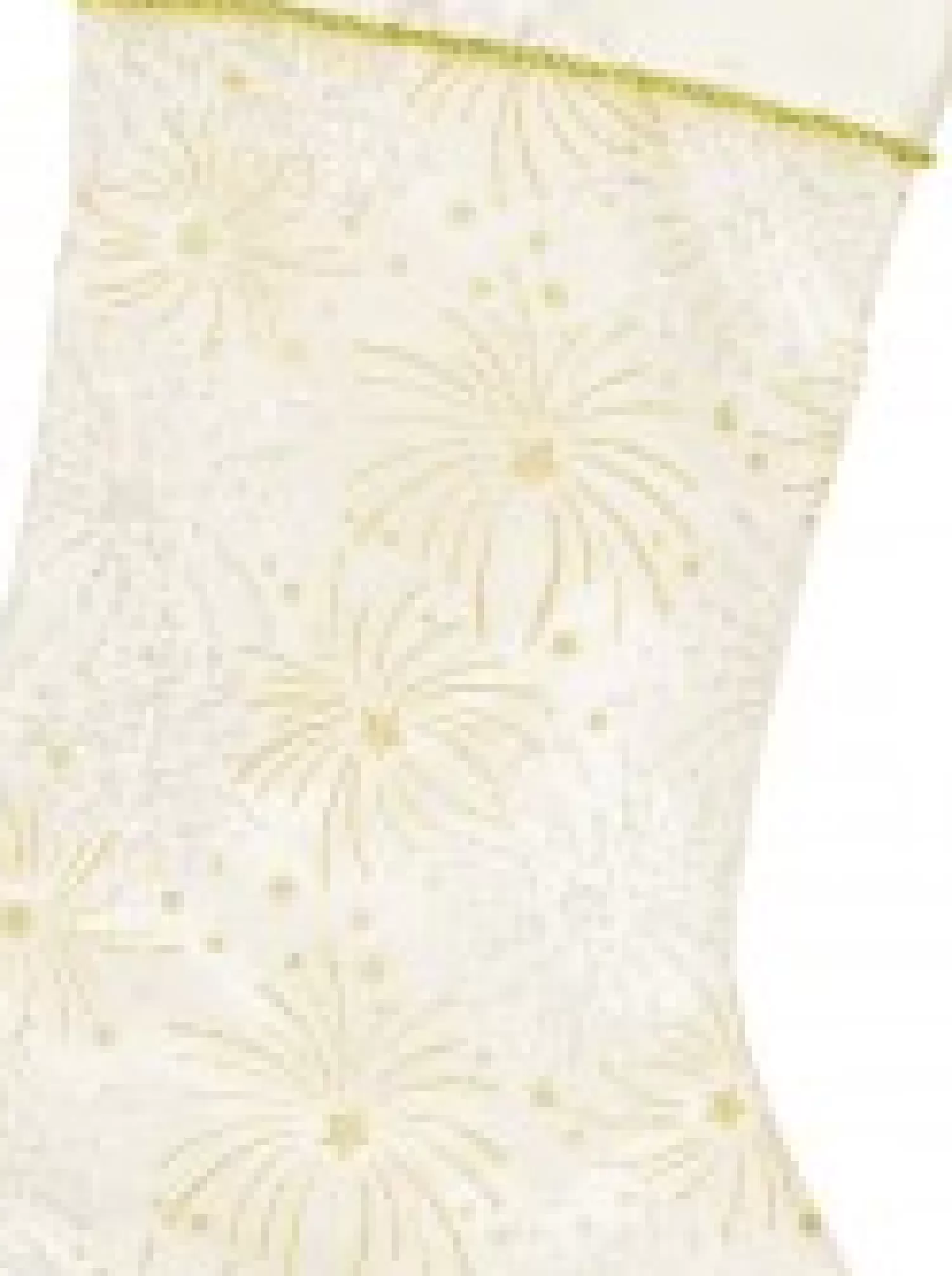 Christmas Warehouse White With Gold & Iridescent Glitter Sunburst Pattern Christmas Stocking - 48Cm> Christmas Stockings
