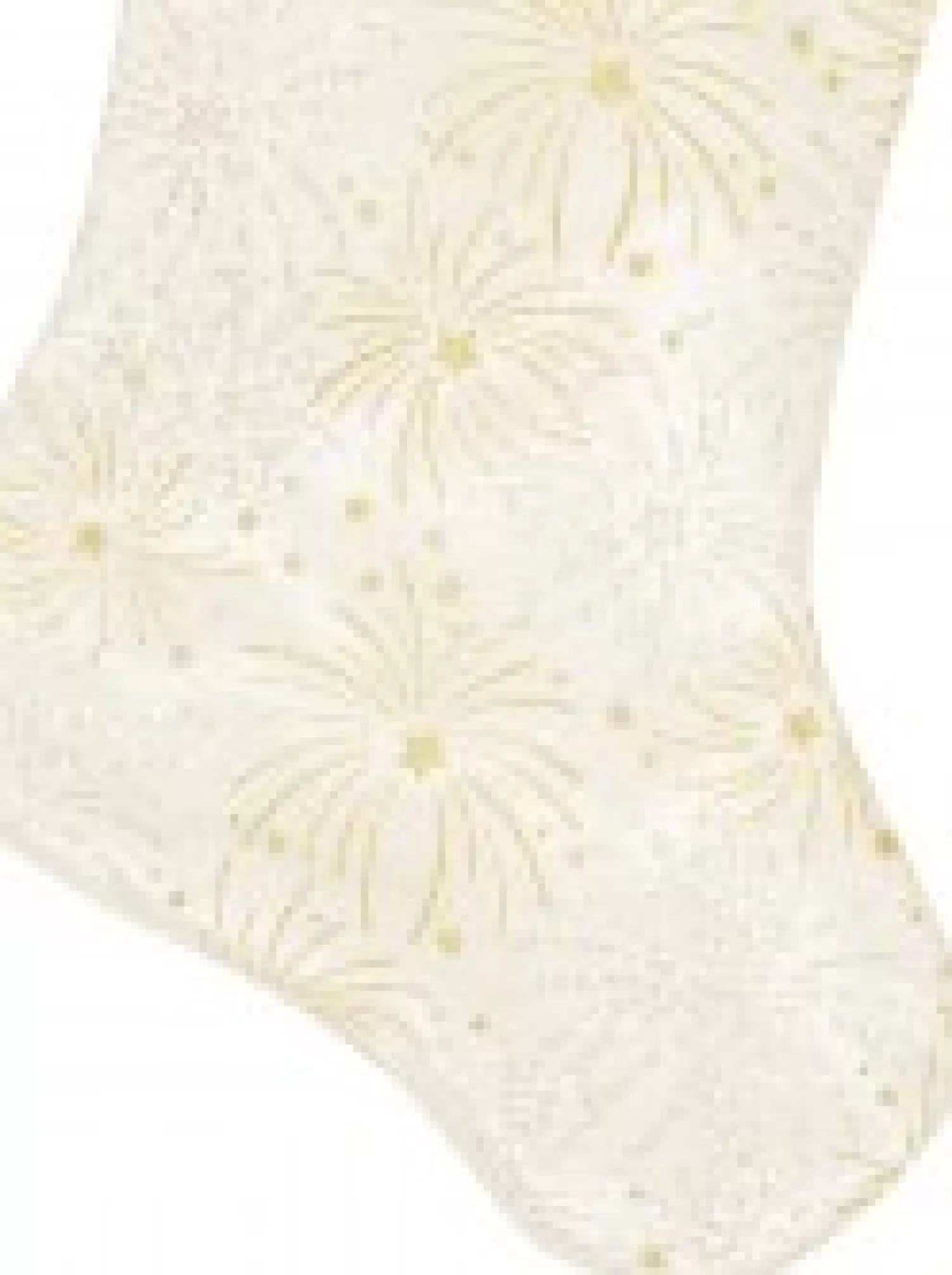 Christmas Warehouse White With Gold & Iridescent Glitter Sunburst Pattern Christmas Stocking - 48Cm> Christmas Stockings