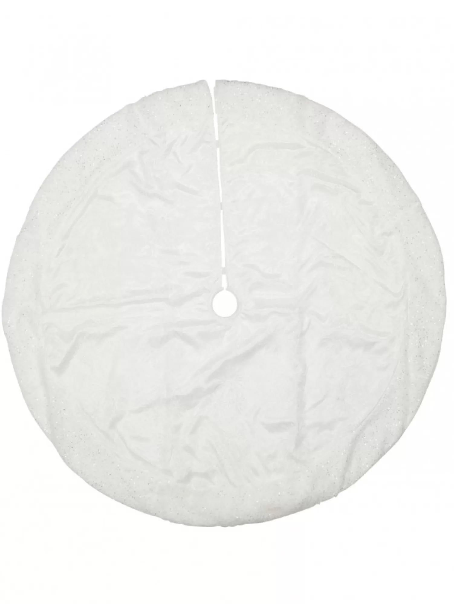 Christmas Warehouse White With Iridescent Glitter Star & Sunburst Pattern Christmas Tree Skirt - 1.2M> Tree Skirts