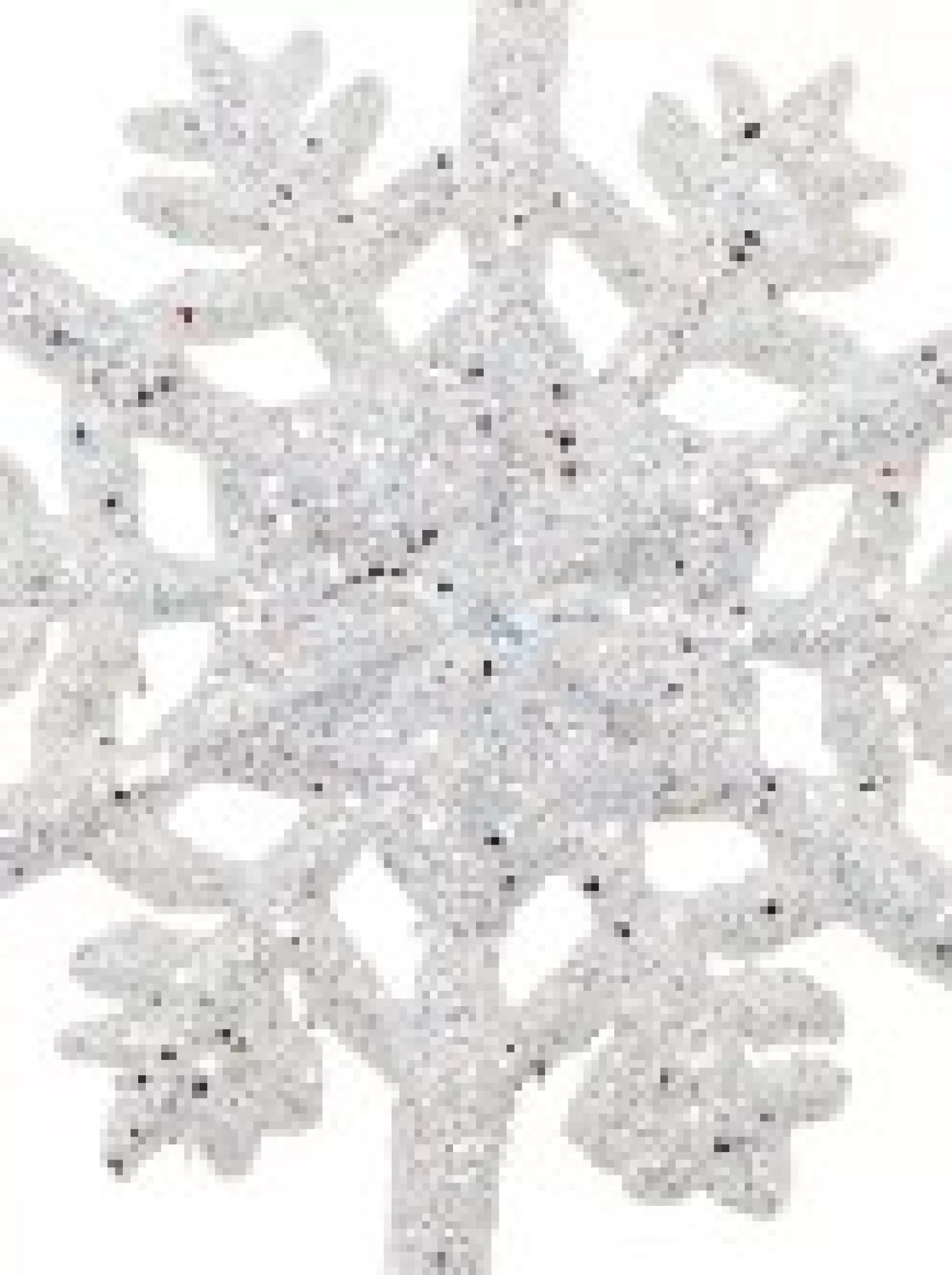 Christmas Warehouse White With Silver Glitter Snowflake Christmas Tree Hanging Decoration - 12Cm> Hanging Decorations - Individual
