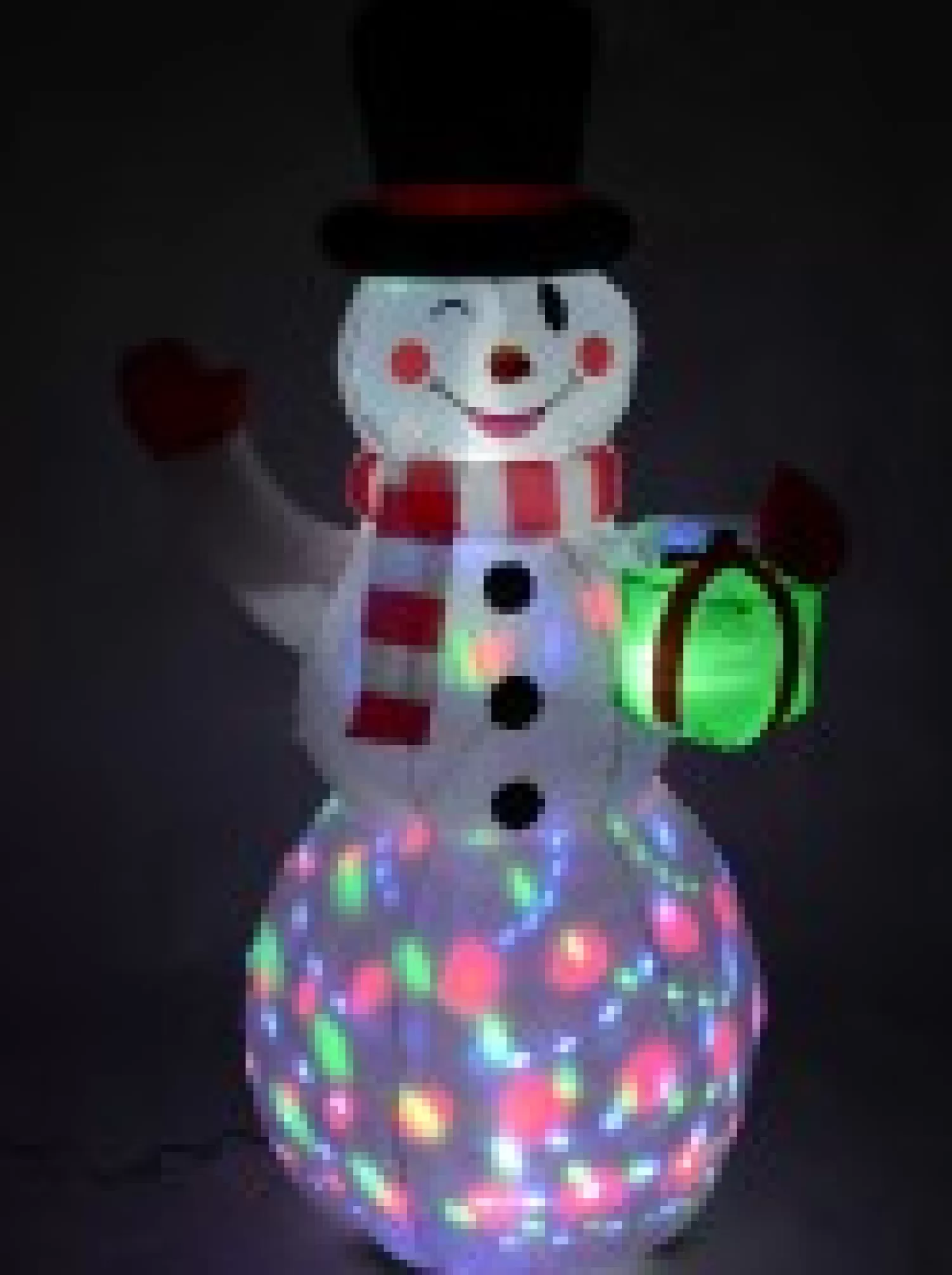 Christmas Warehouse Winking Snowman With Led Disco Light Christmas Inflatable Display - 1.5M> Inflatable Displays