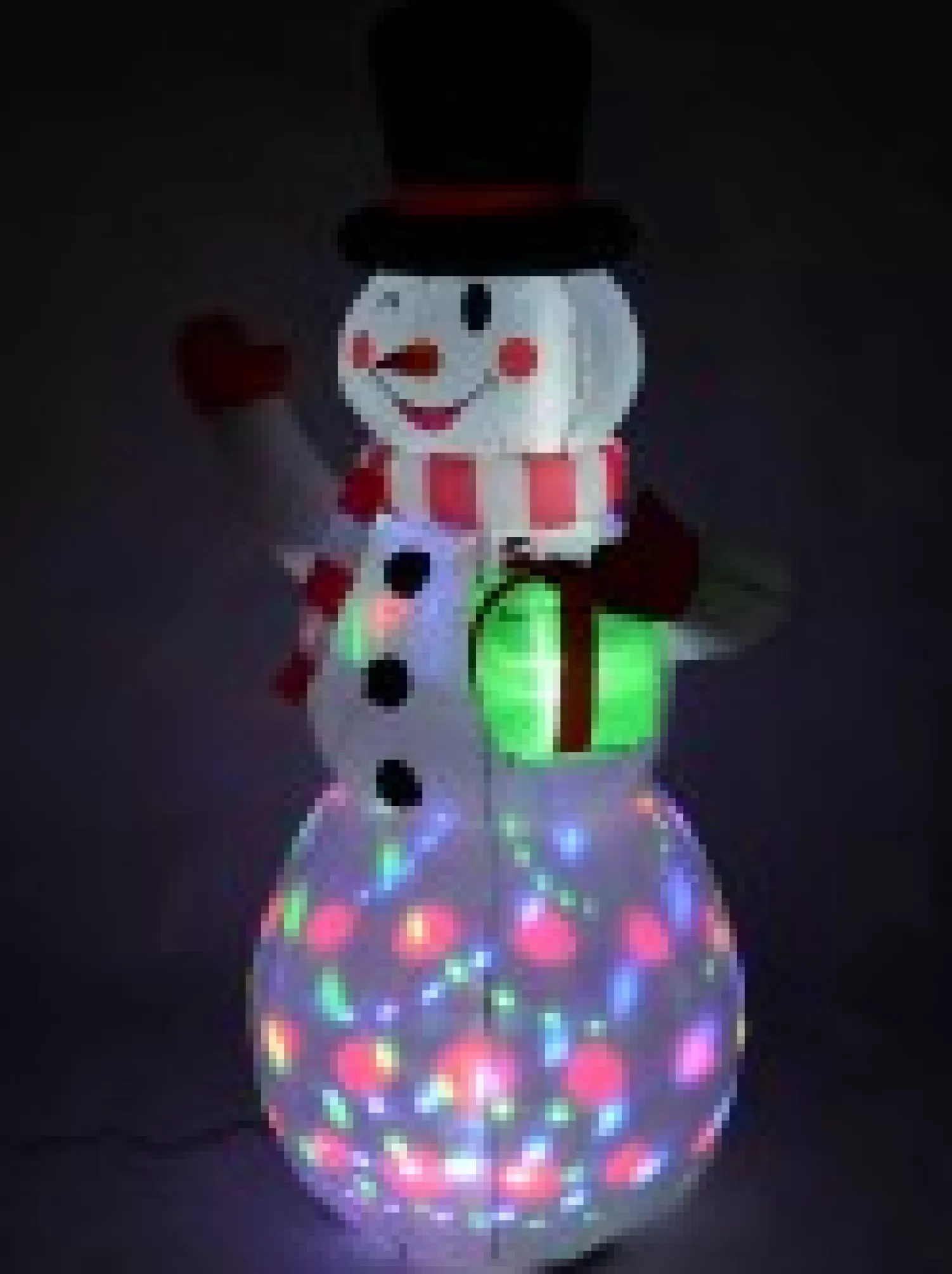 Christmas Warehouse Winking Snowman With Led Disco Light Christmas Inflatable Display - 1.5M> Inflatable Displays
