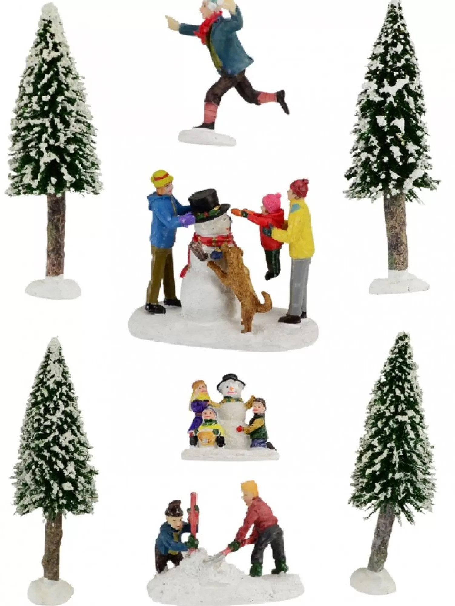 Christmas Warehouse Winter Christmas Fun On Ice & Snow Christmas Village Figurines - 8 Piece Set> Christmas Village Figurines
